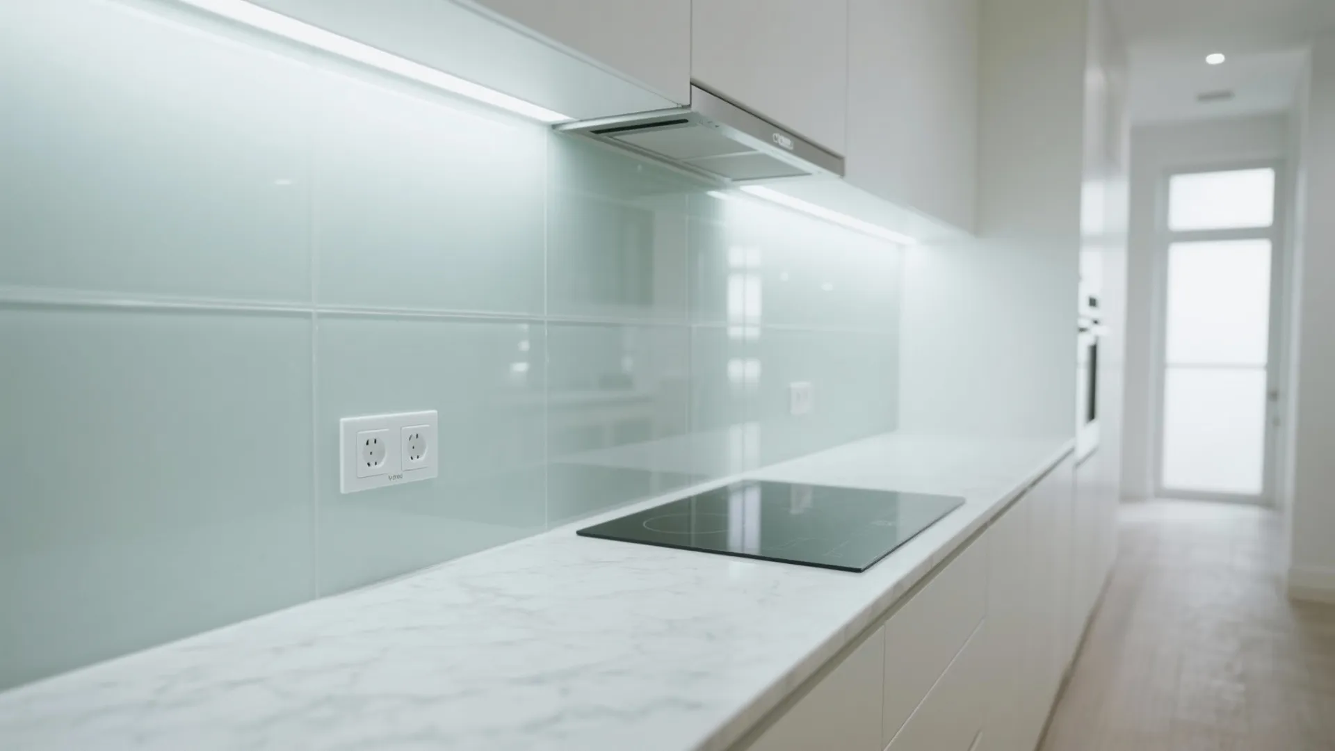 The airy feel of a glass backsplash