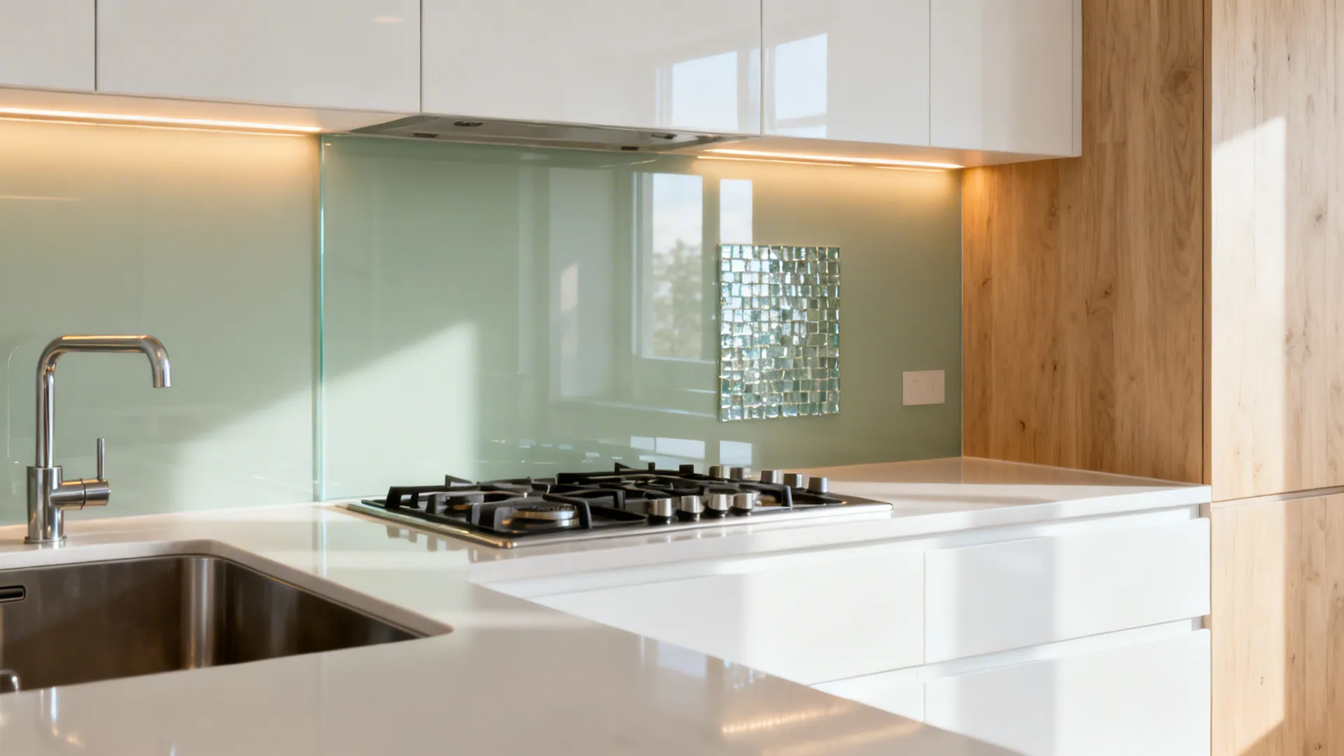 Glass Panels and Glass Mosaic for Sheen and Color