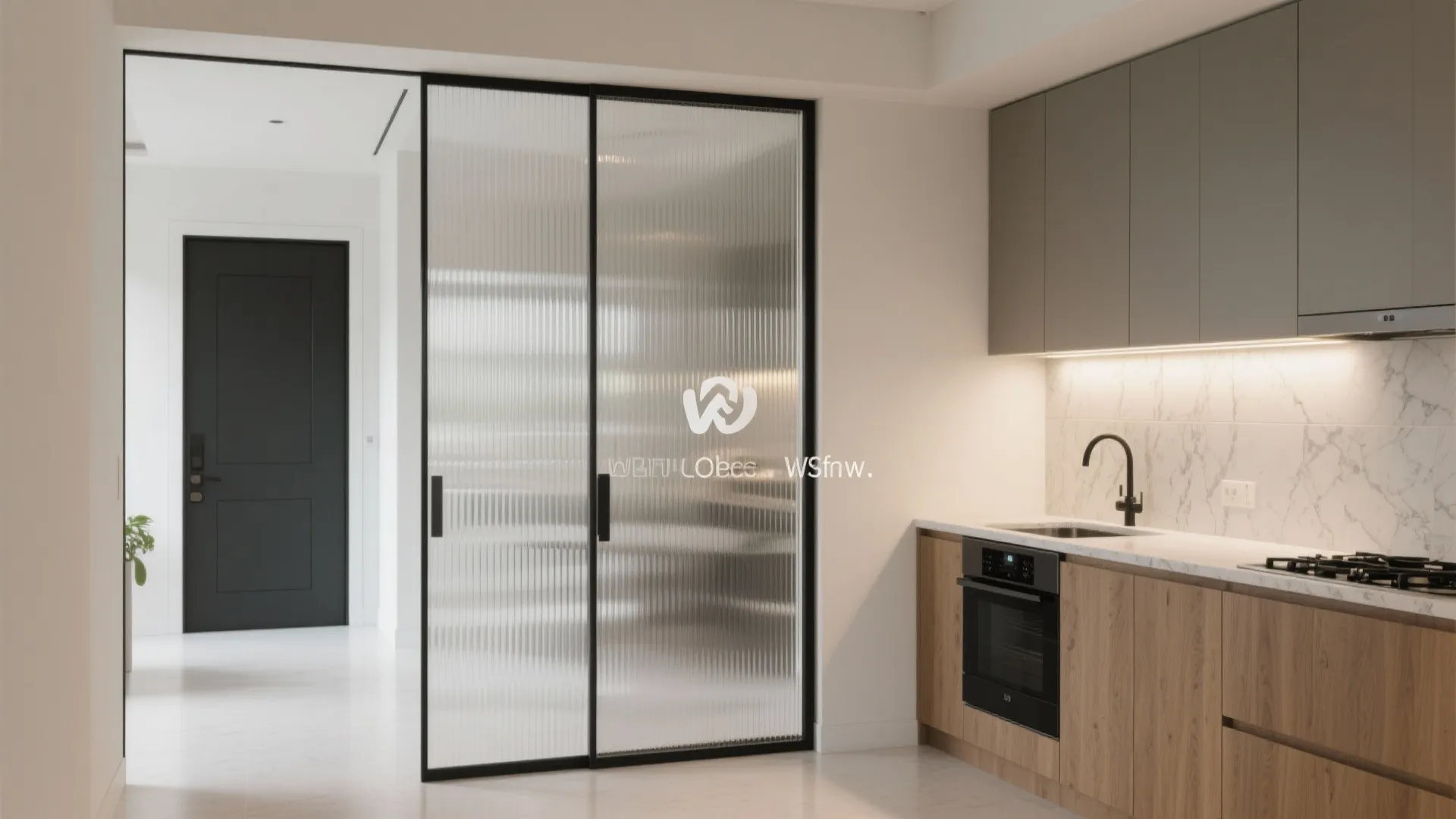 Glass Backsplash and Partitions for Brighter Interiors