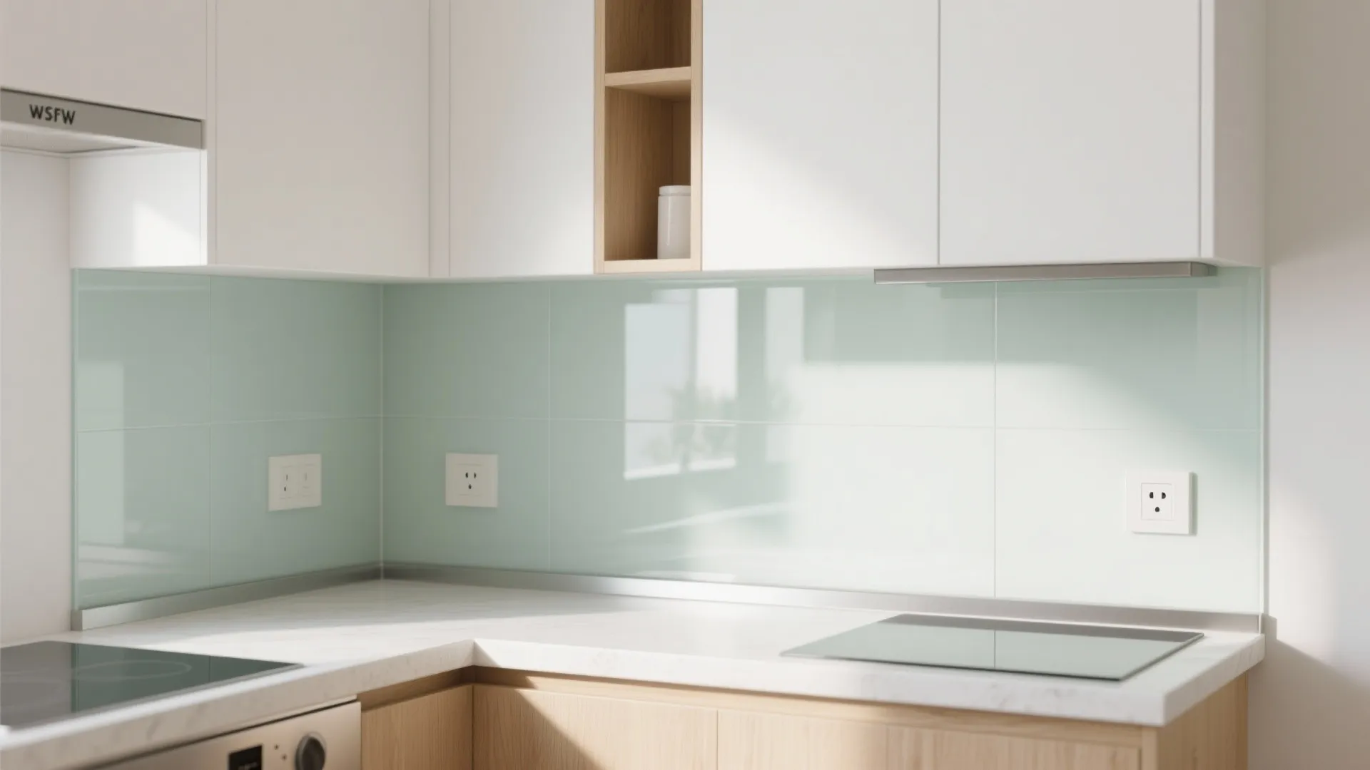 Glass Backsplash for Light and Depth