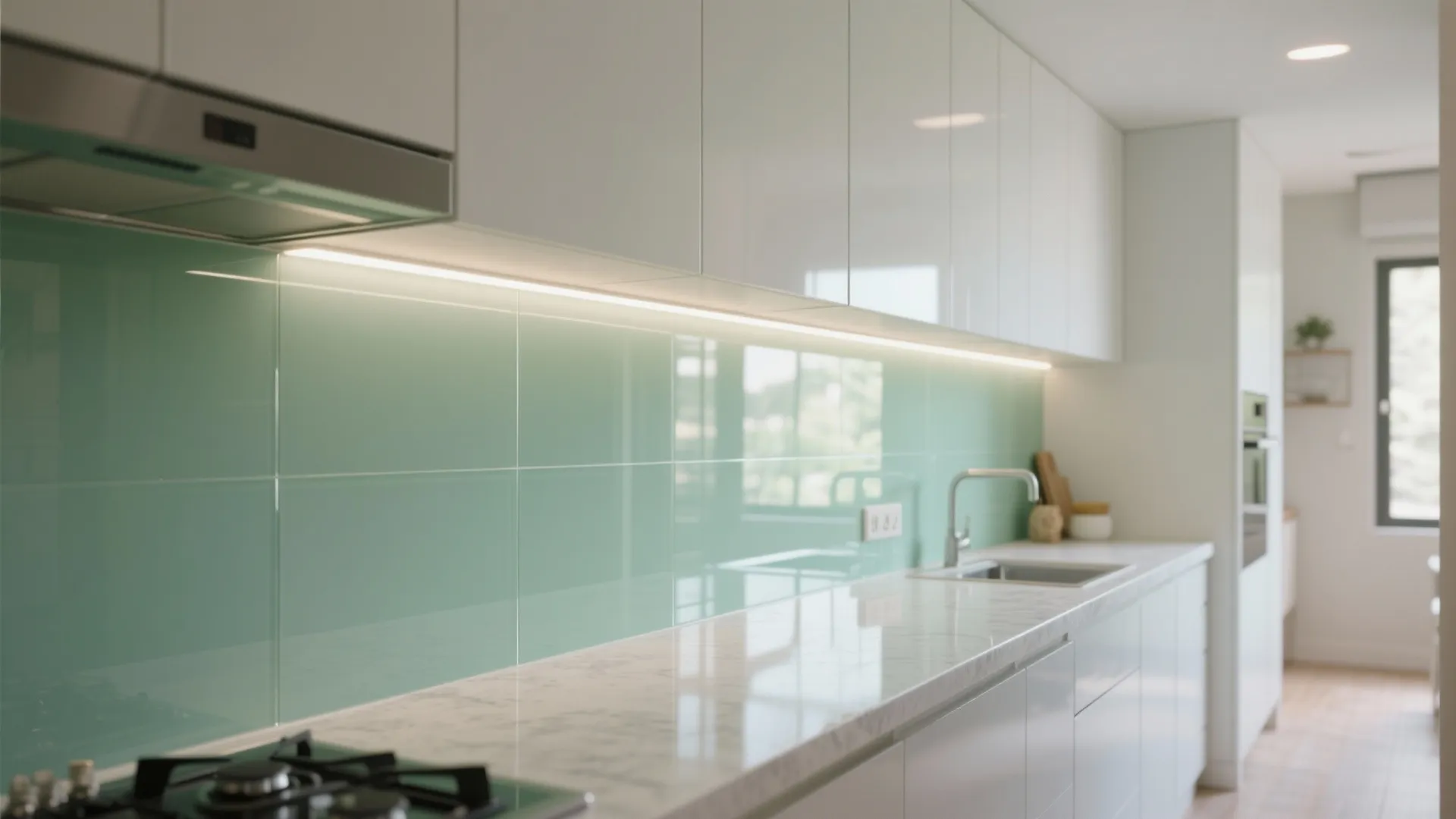 The Clear Charm of a Glass Backsplash