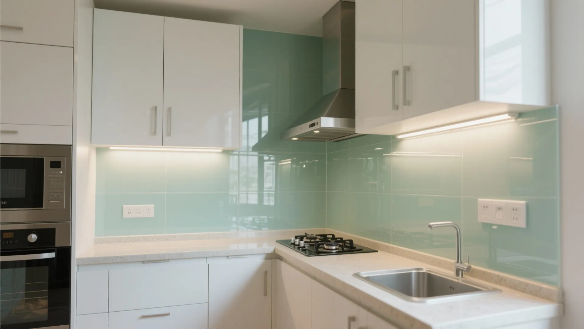 The Airy Magic of a Glass Backsplash