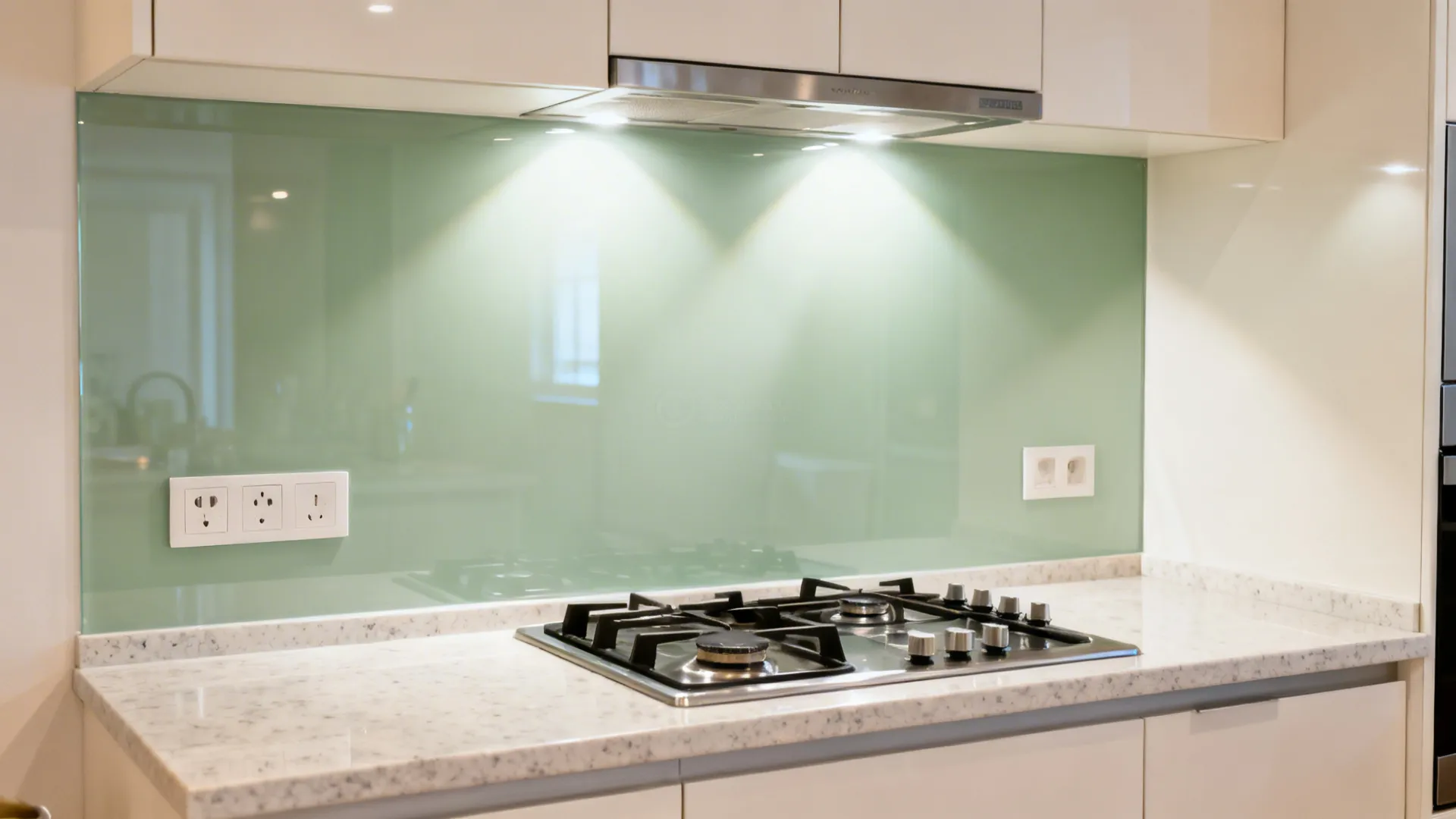 2) Glass Backsplashes to Bounce Light and Open Sightlines
