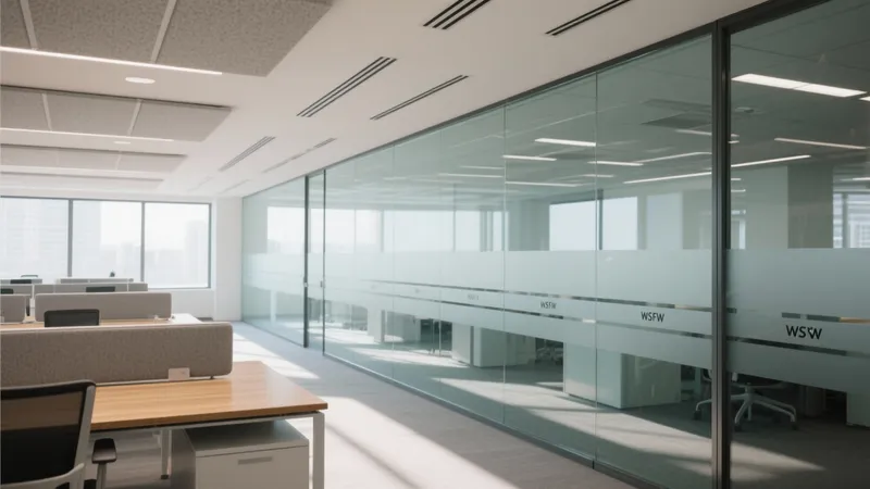 Modern Open-Plan Office with Glass Partitions