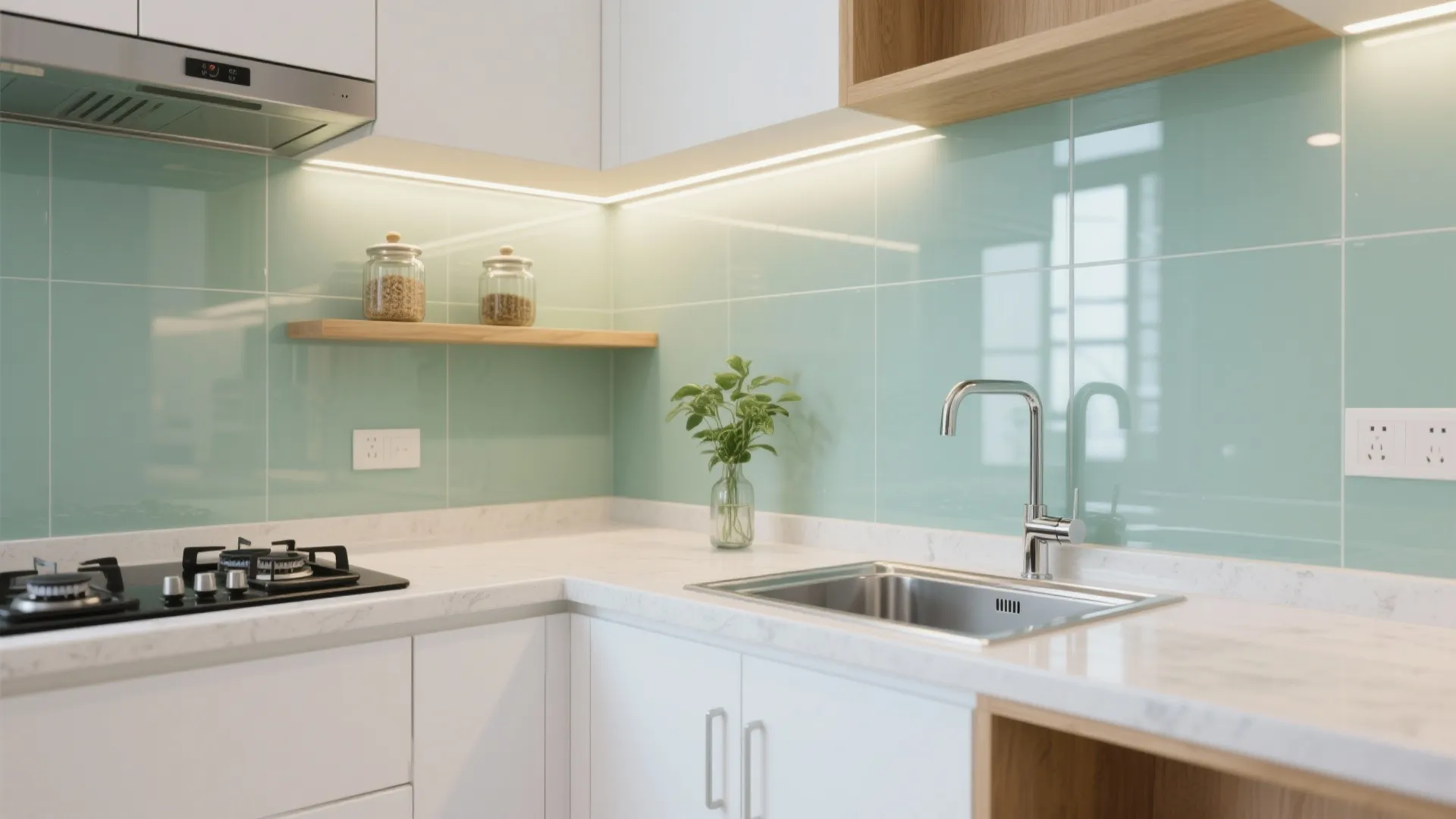 Glass backsplash clarity