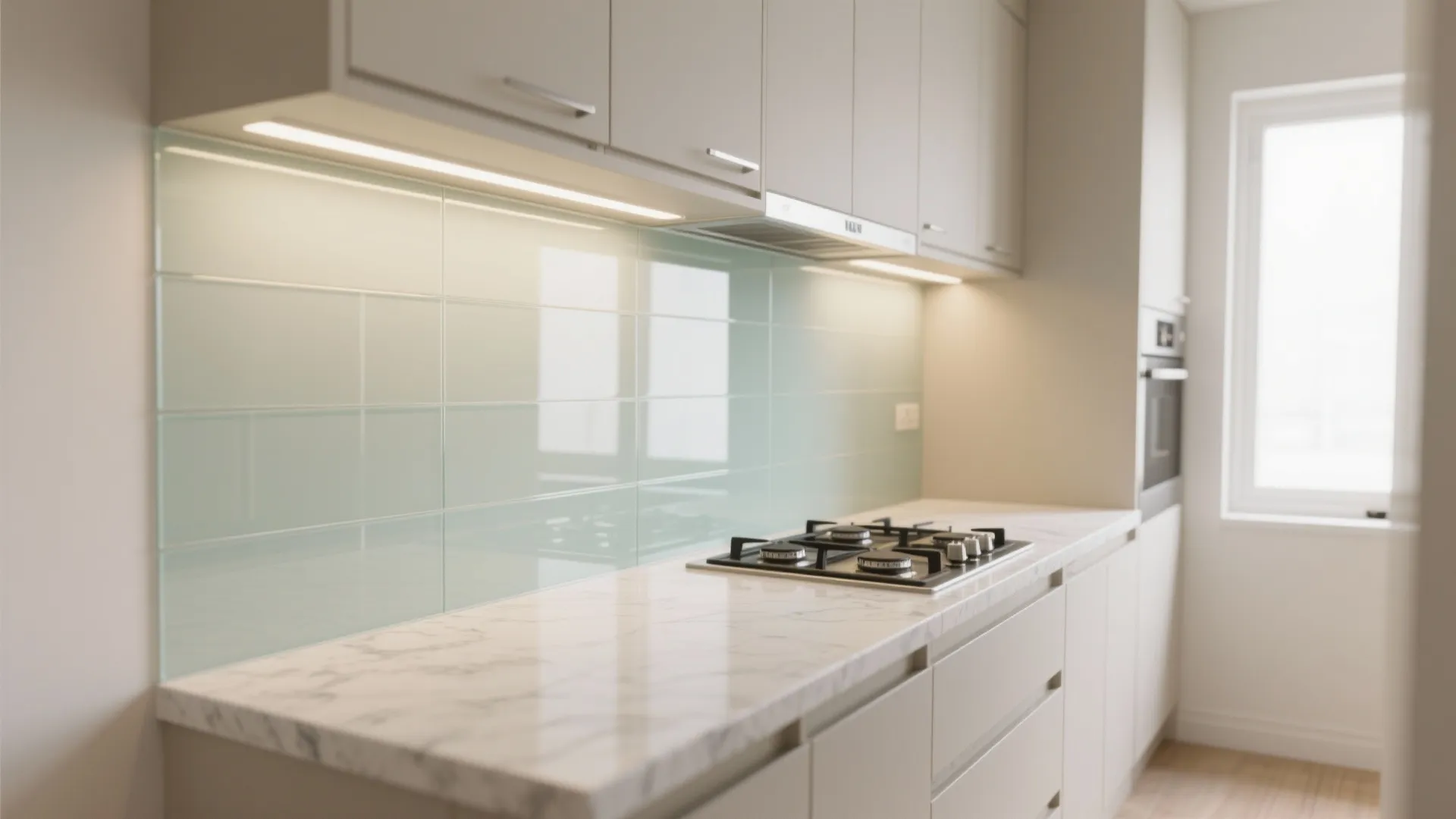 The Airy Effect of a Glass Backsplash