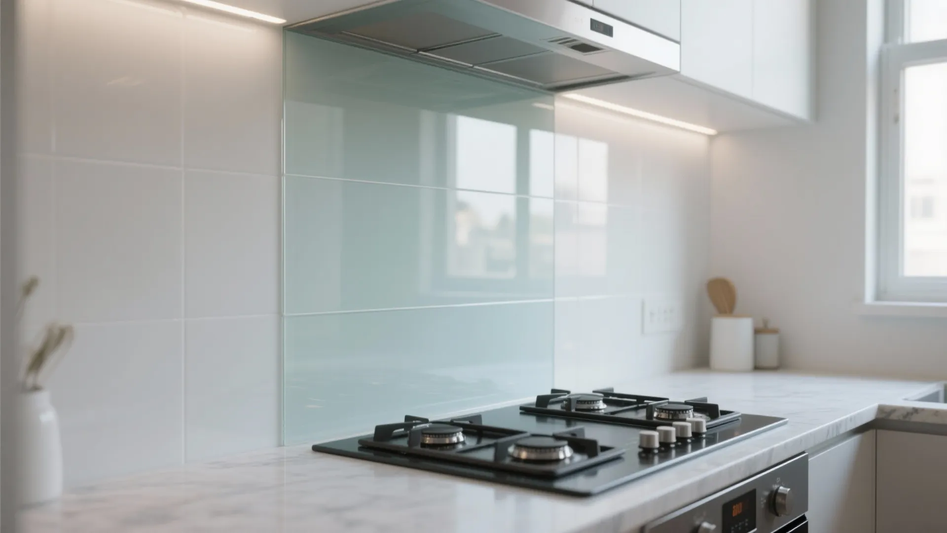 The Airy Magic of a Glass Backsplash