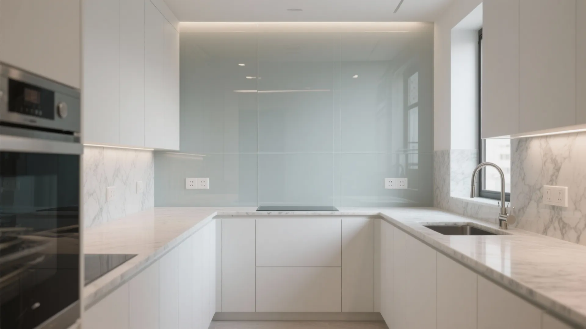 Glass Backsplashes For Light And Depth