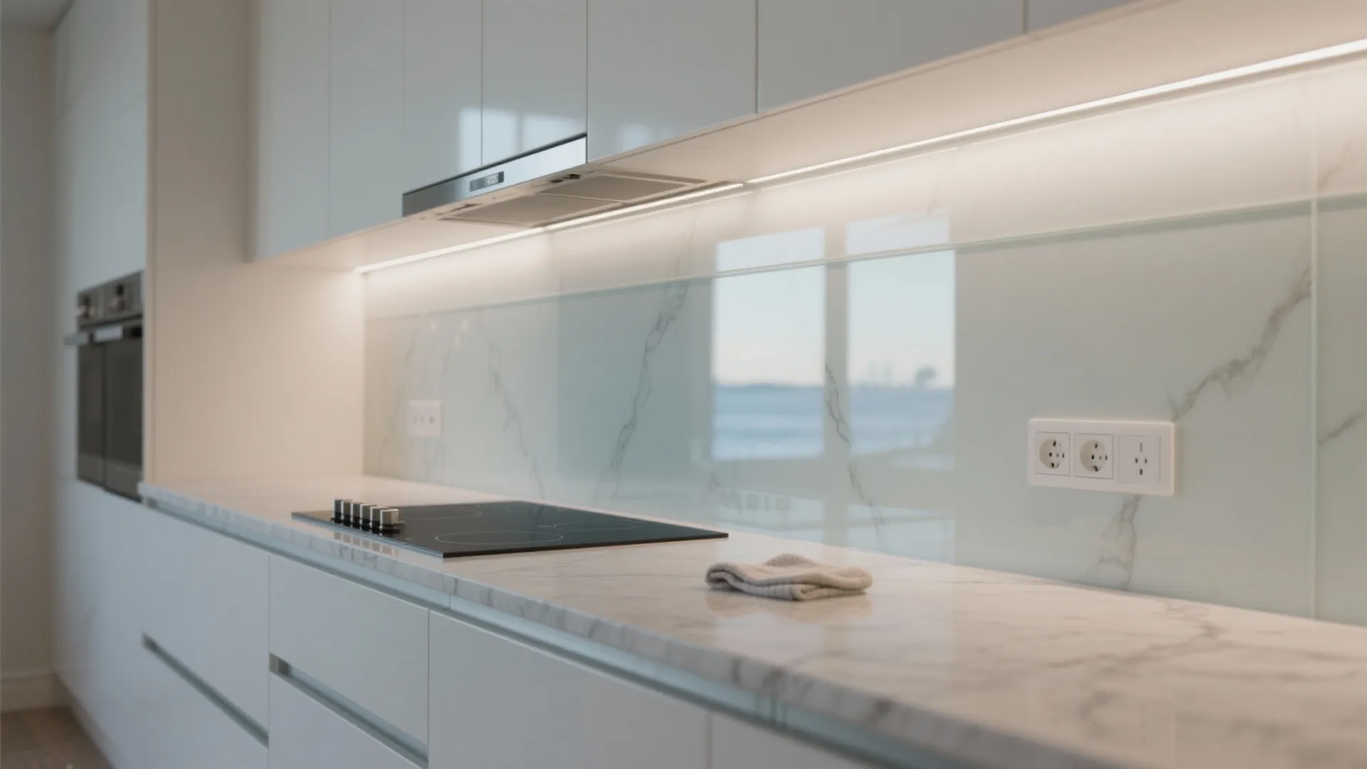 Glass Backsplash for Light and Cleanability