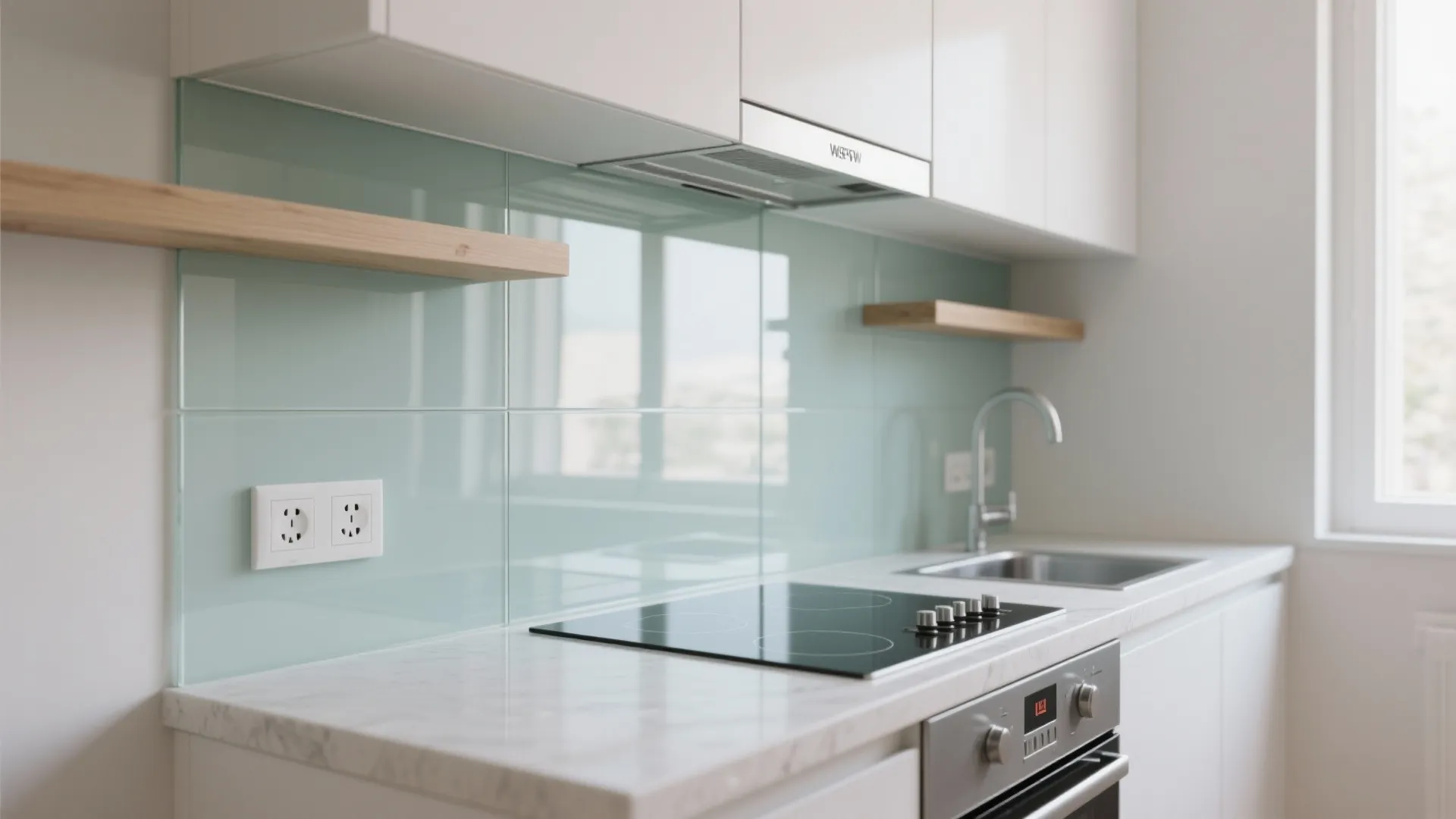 Glass Backsplash for Bright, Easy-to-Clean Surfaces