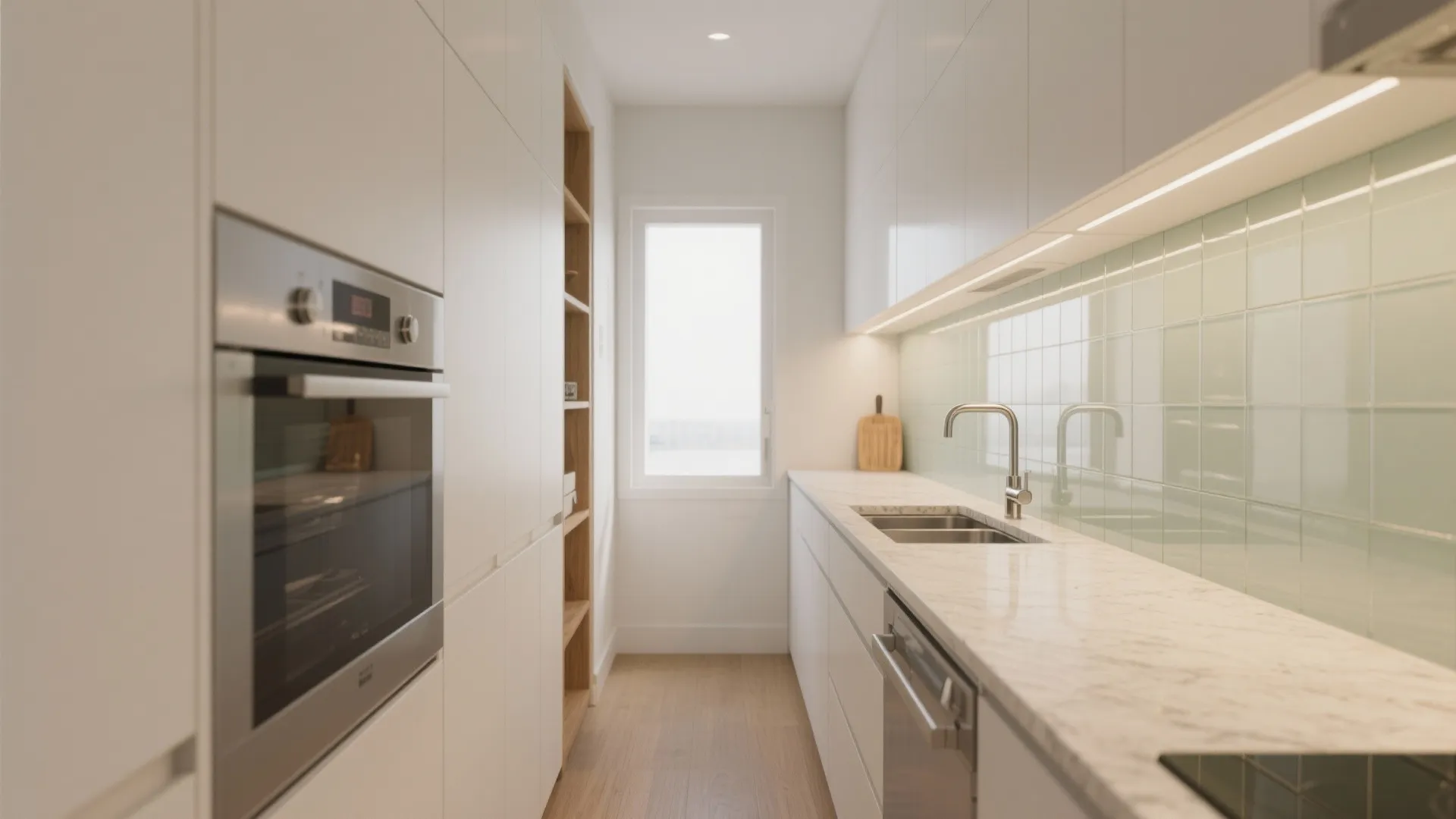 Glass Backsplash for Light and Depth