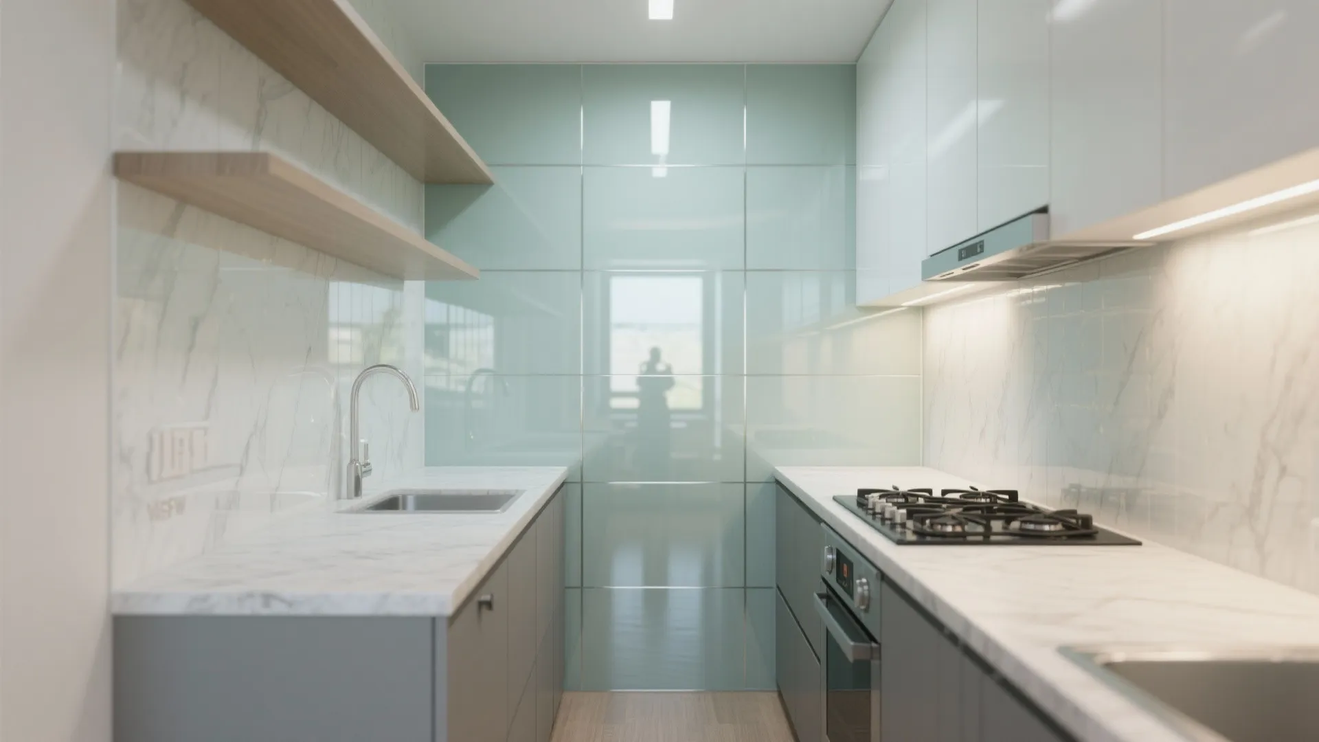 Glass Backsplash for Airy Light