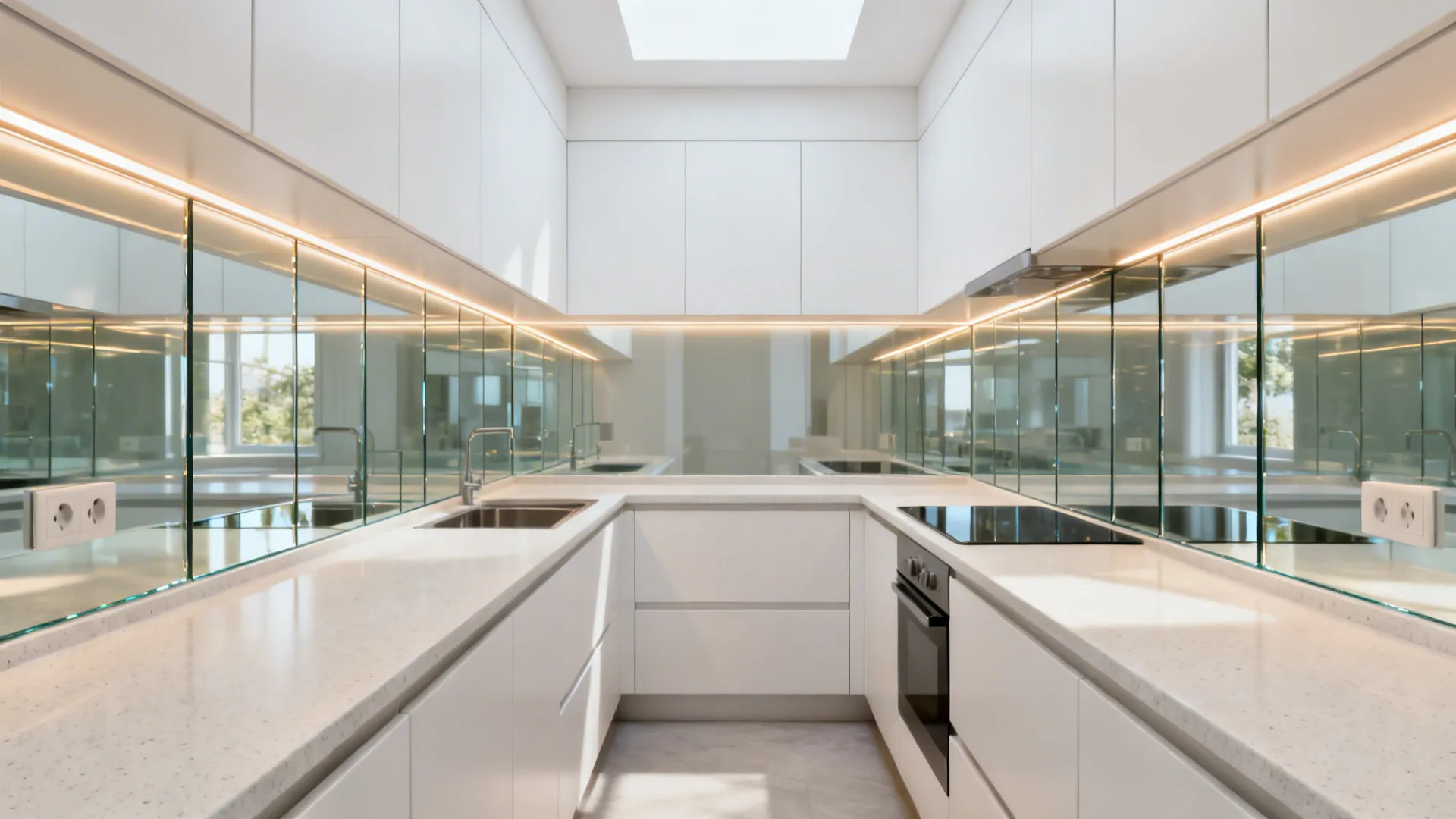 A Glass Backsplash for Light and Depth