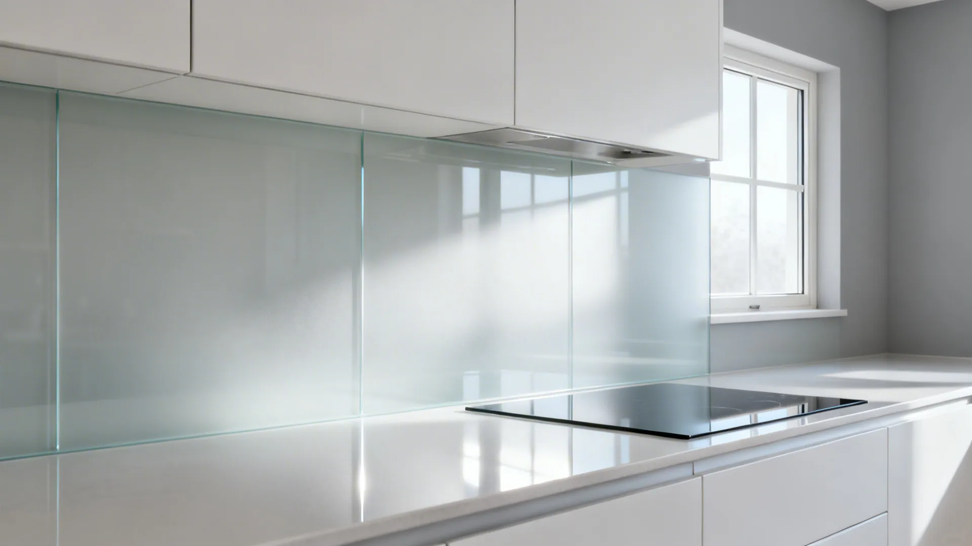 Glass Backsplash for Depth and Light