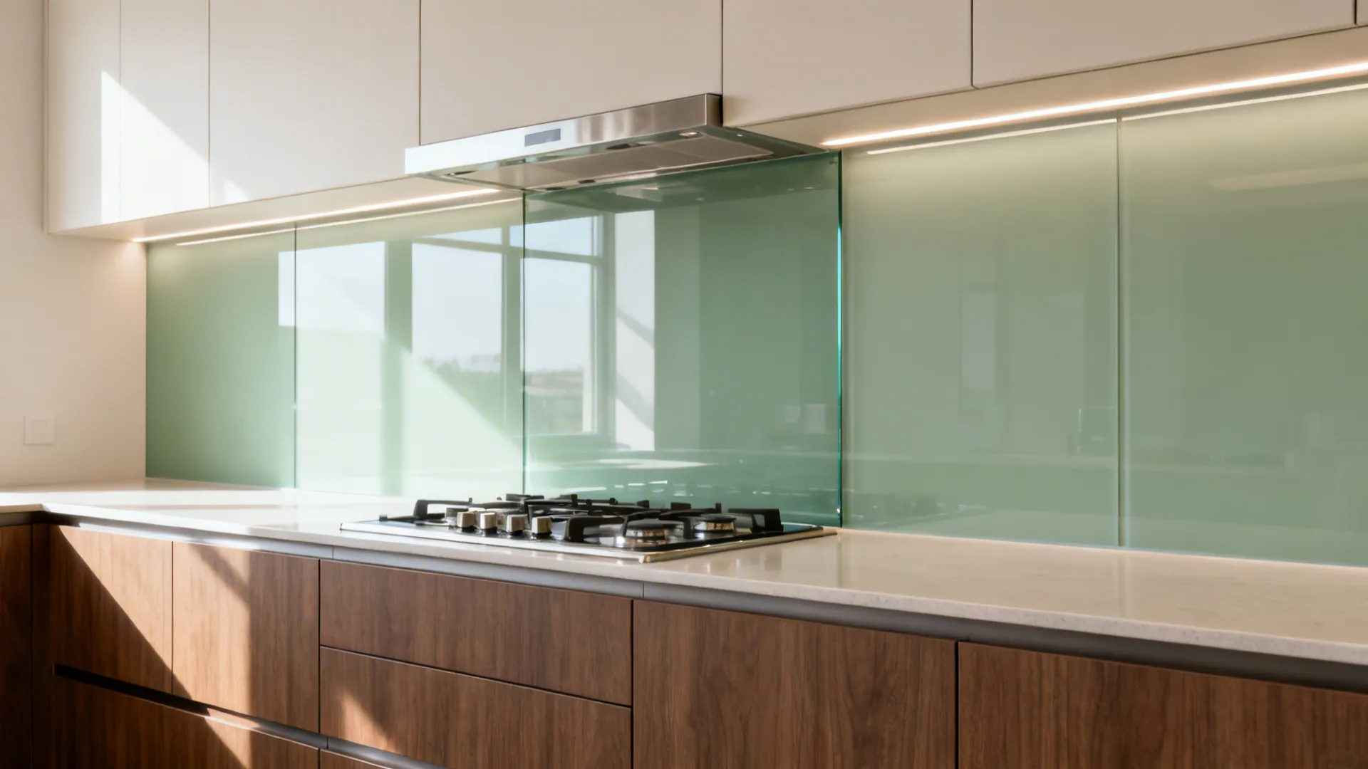 Glass Backsplash Brilliance: Light, Bright, and Easy to Clean