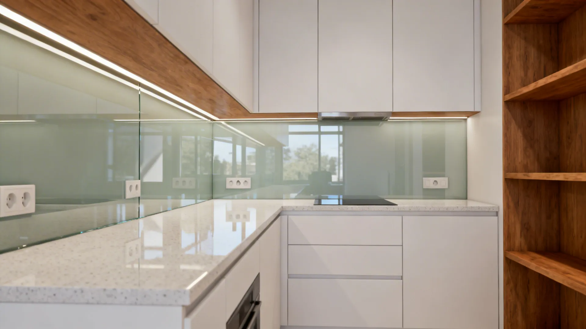 Glass Backsplashes for Light and Depth