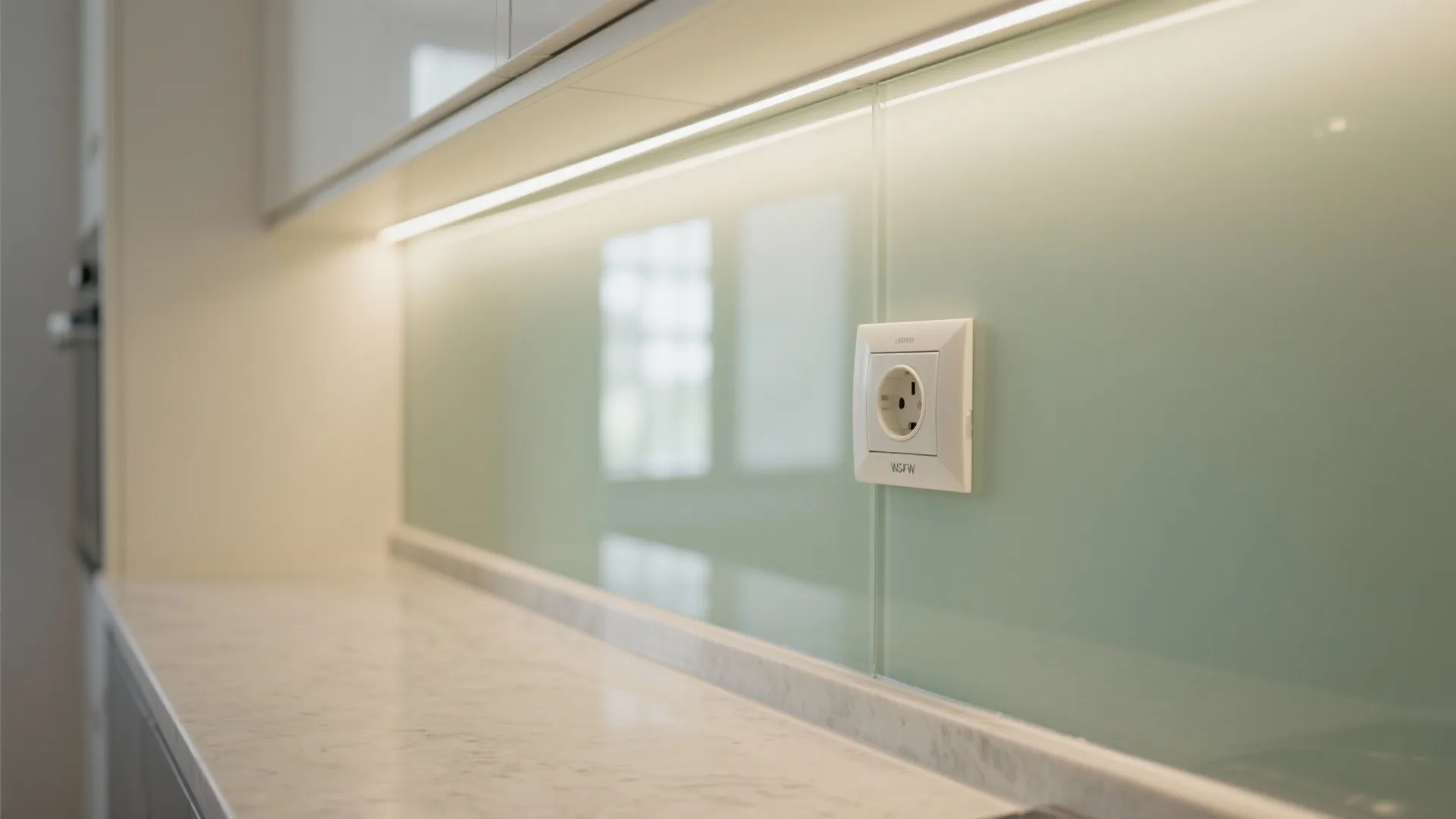The clarity of a glass backsplash