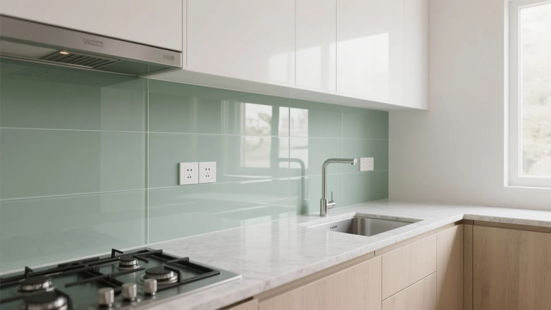 Glass Backsplash to Bounce Light