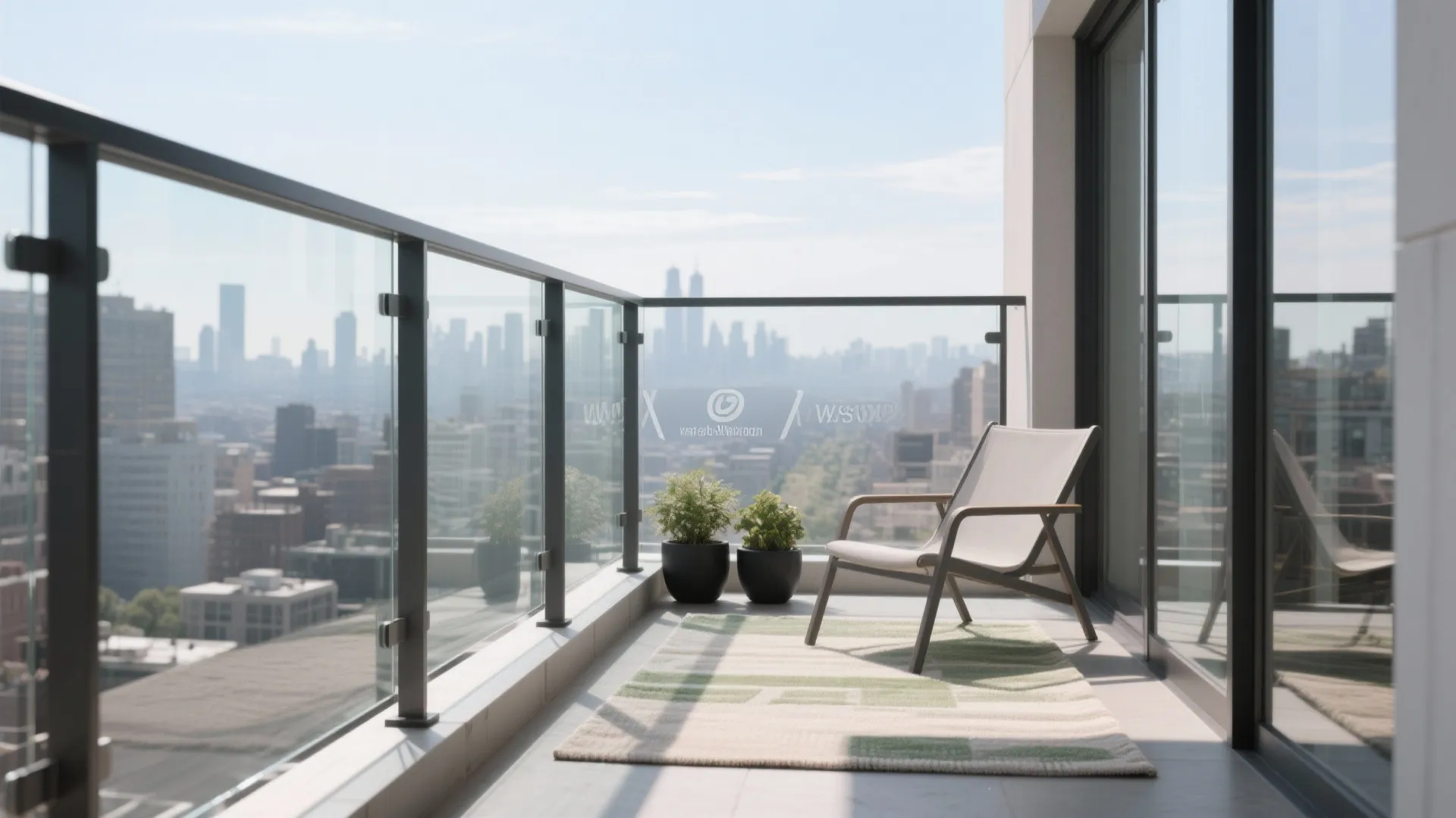 Glass Balustrade and Light for an Airy Feel