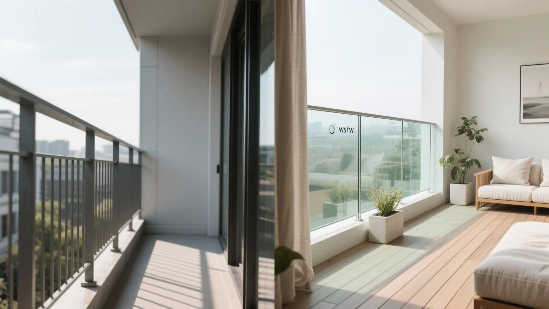 Glass Balustrade + Light Palette: Make Small Balconies Feel Big