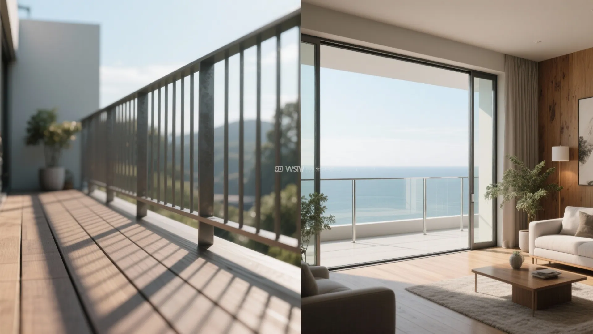 Glass Balustrades and Slim Frames for More Light