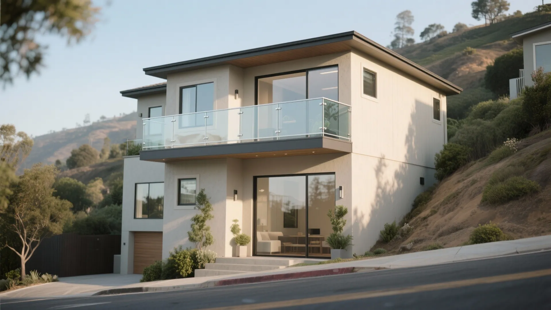 Clear glass balustrade for airiness and views