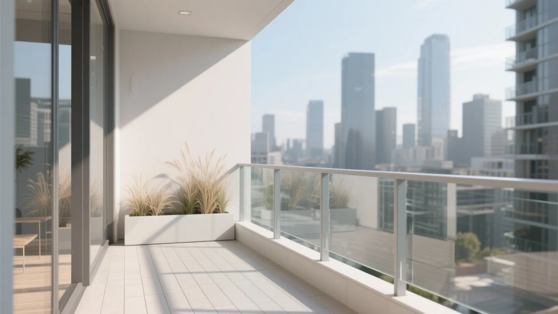 Keep It Airy: Glass Balustrade and Light Palette