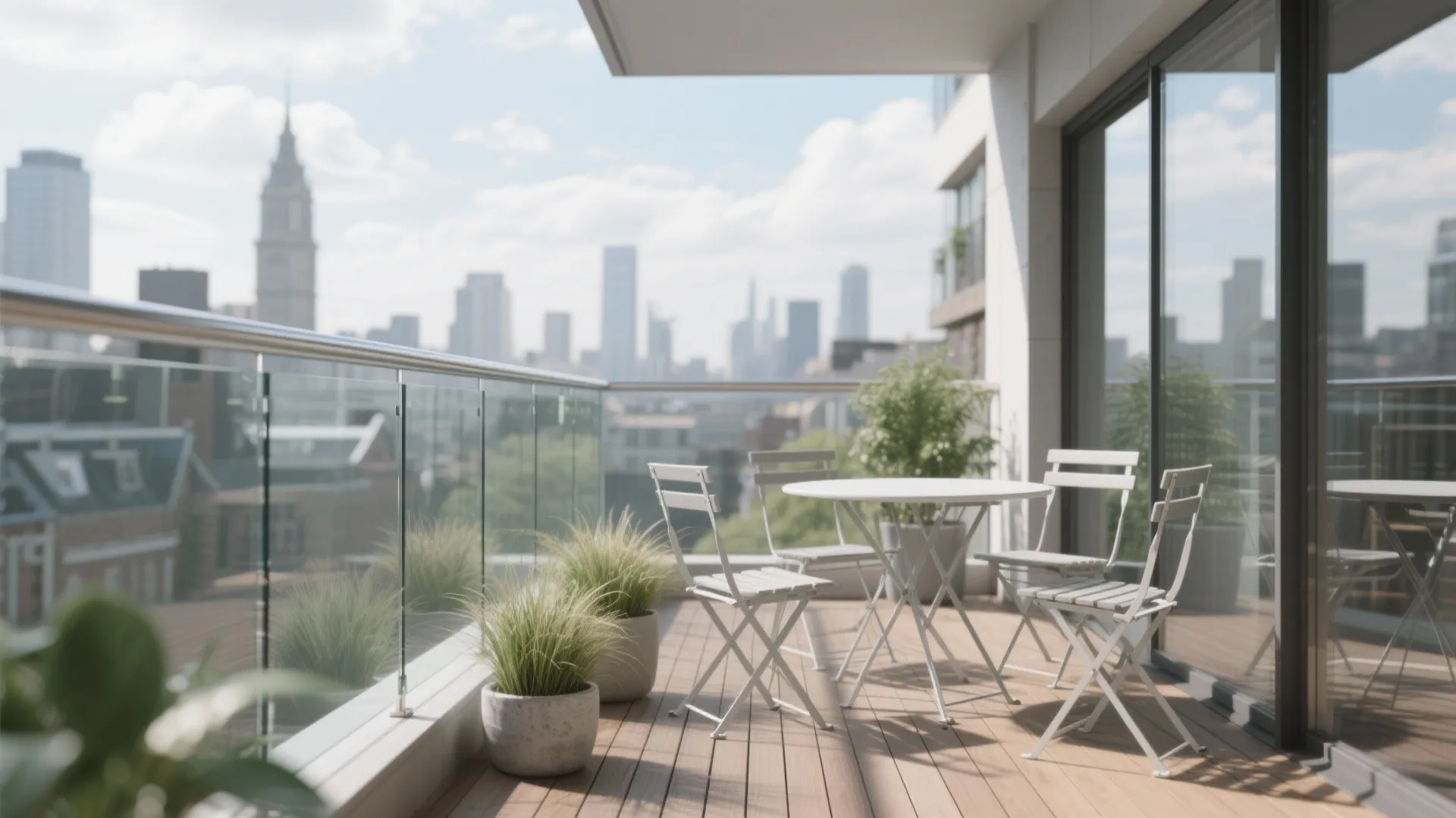 Glass balustrade for a lighter balcony