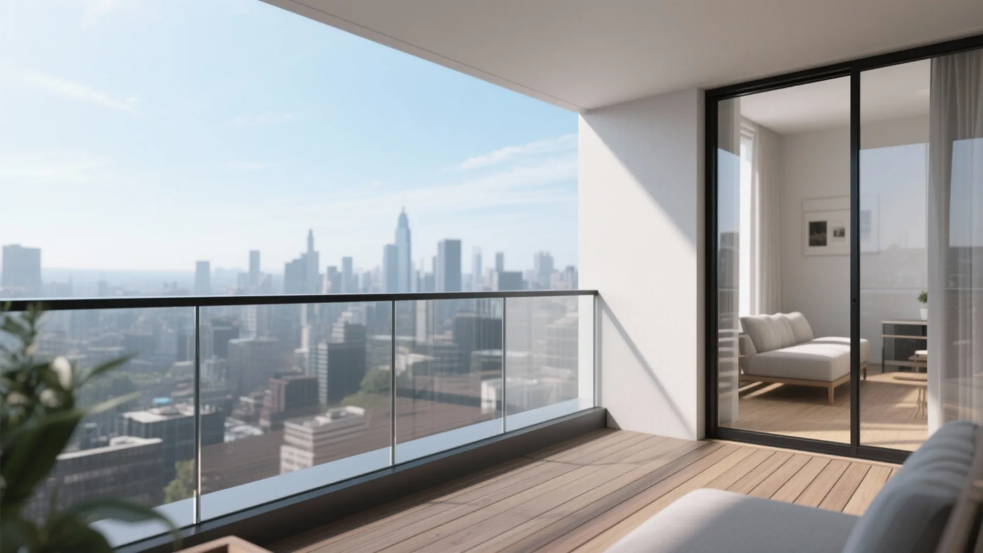 Glass balustrade clarity and light