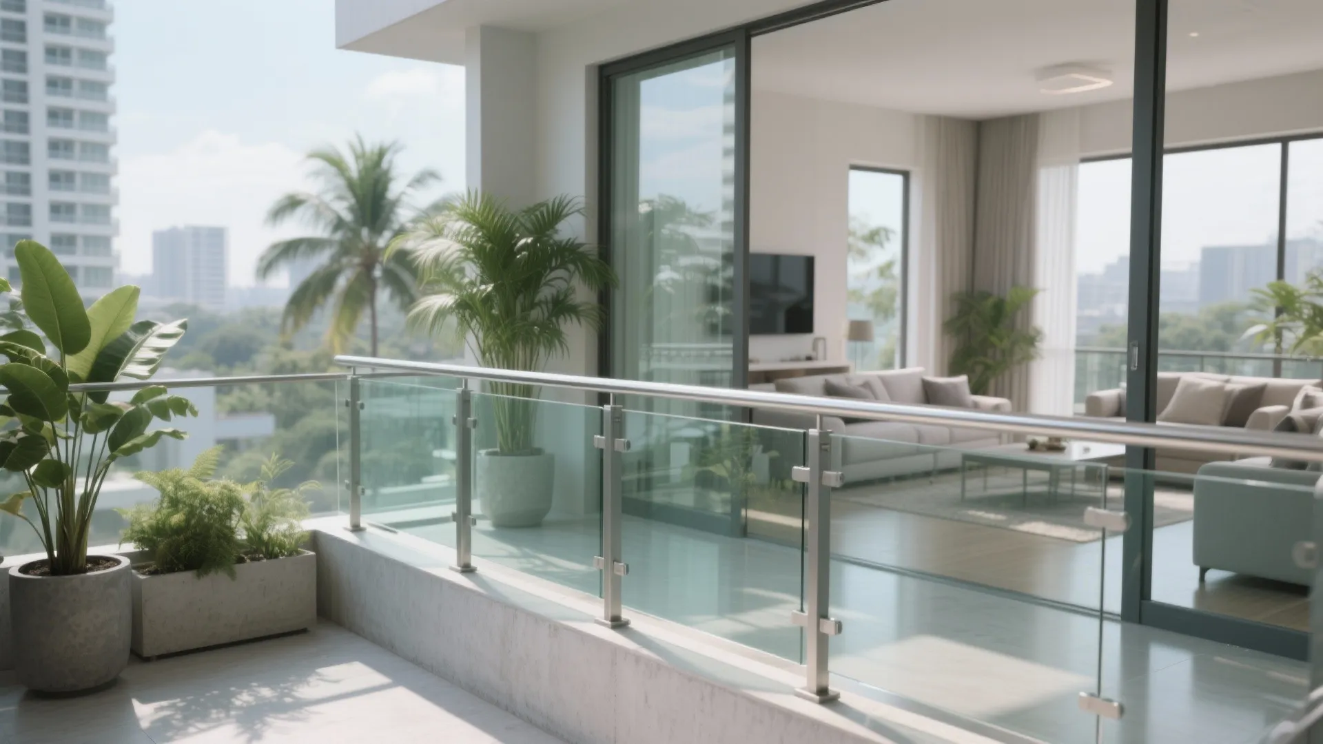 The airy magic of a glass balustrade