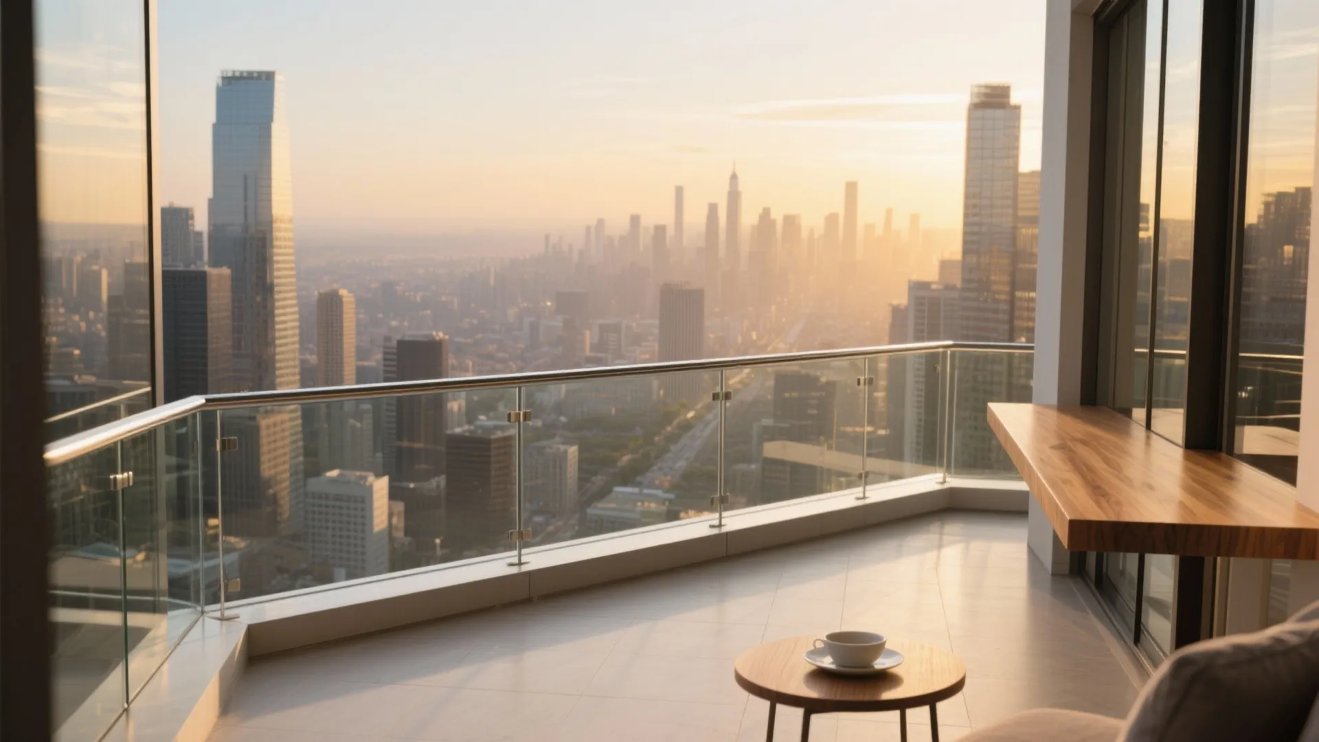 Glass Balustrades and Light for Visual Space