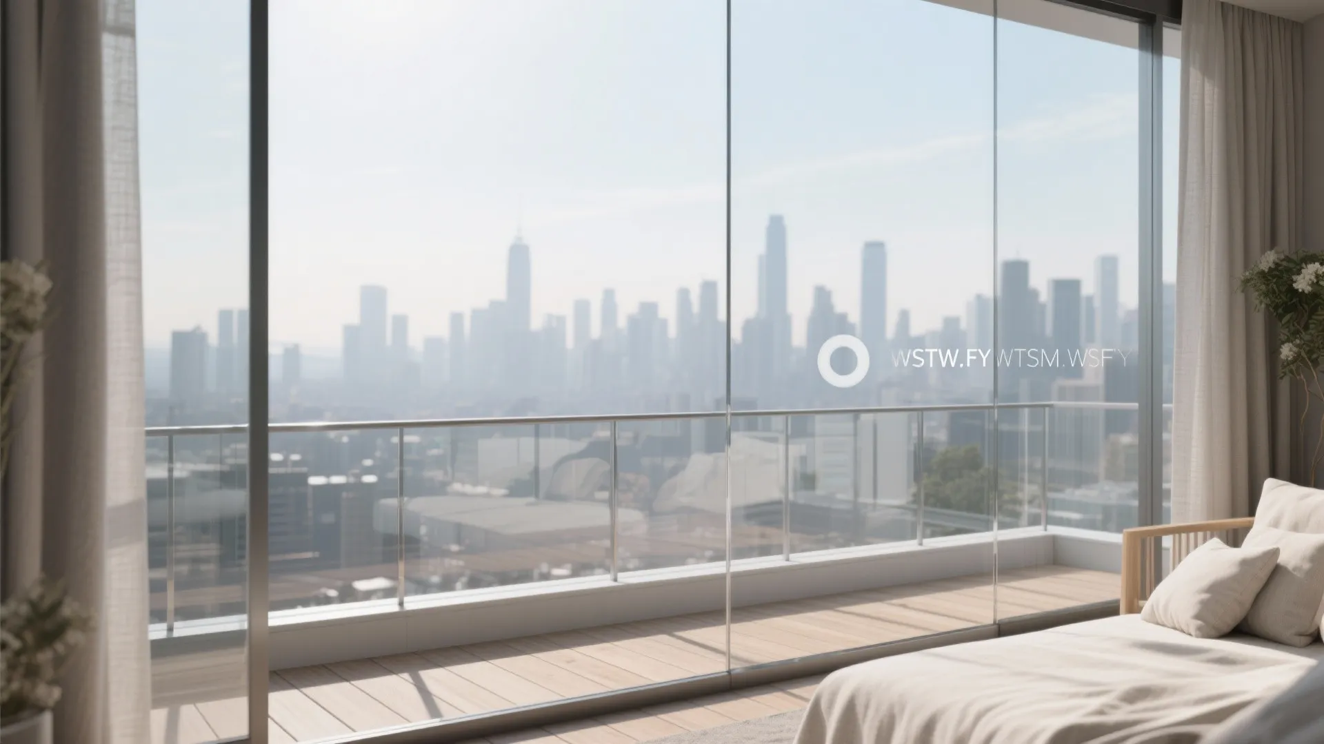 Glass Balustrade and Light Palettes for an Airy Feel