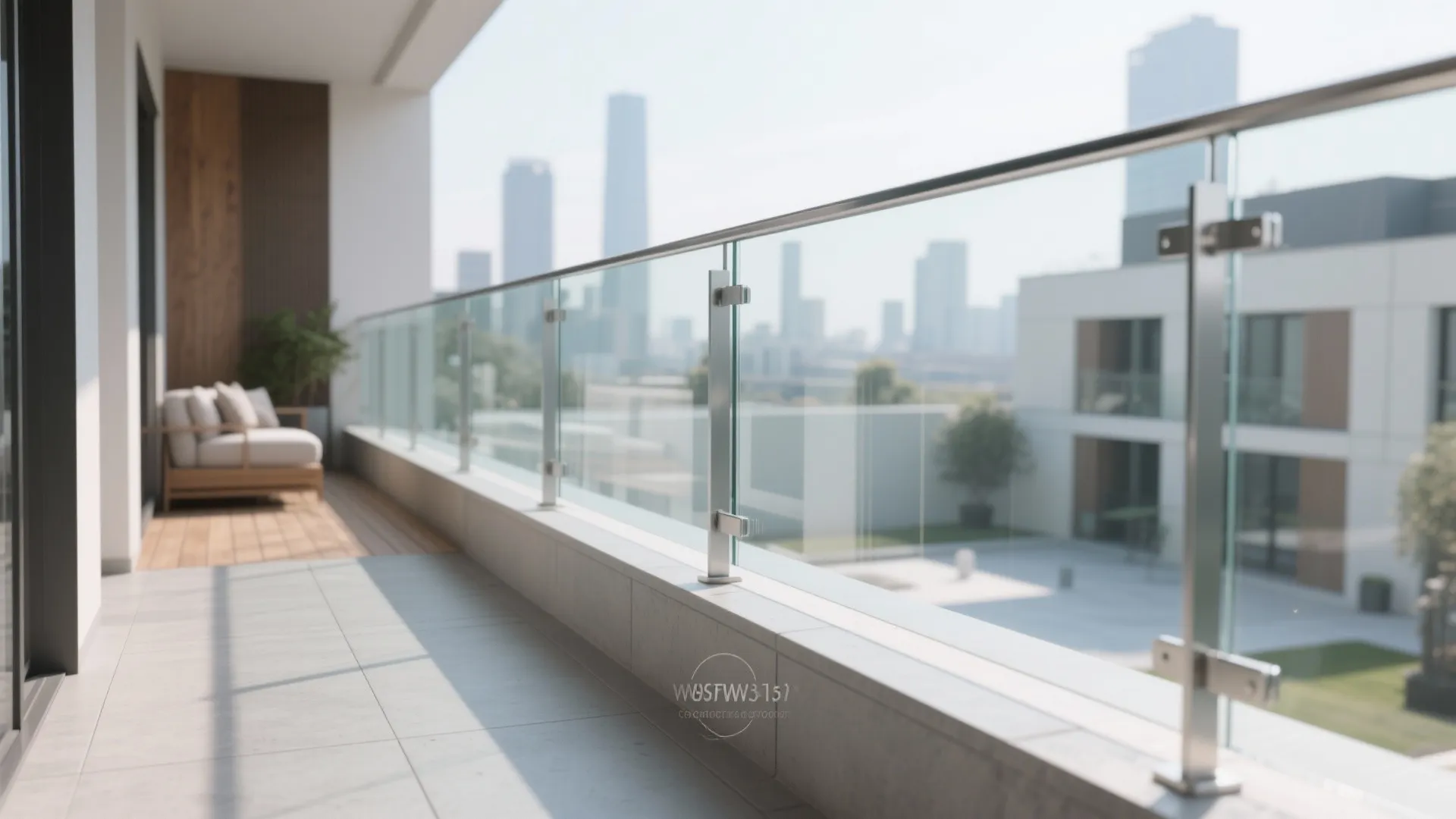 Clear Guardrail or Glass Balustrade for Openness