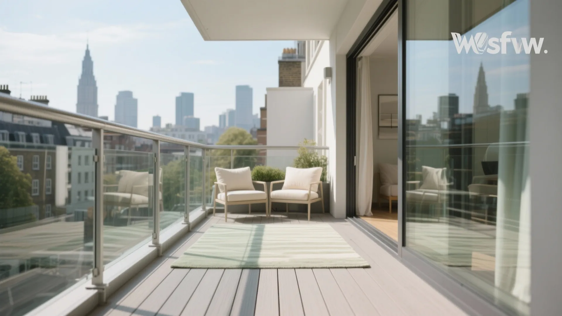 Glass Balustrades and Pale Palettes for Airy Space