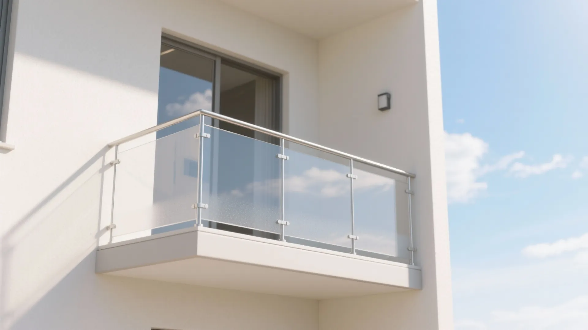 Glass Balustrade and Light Palette to Brighten the Facade