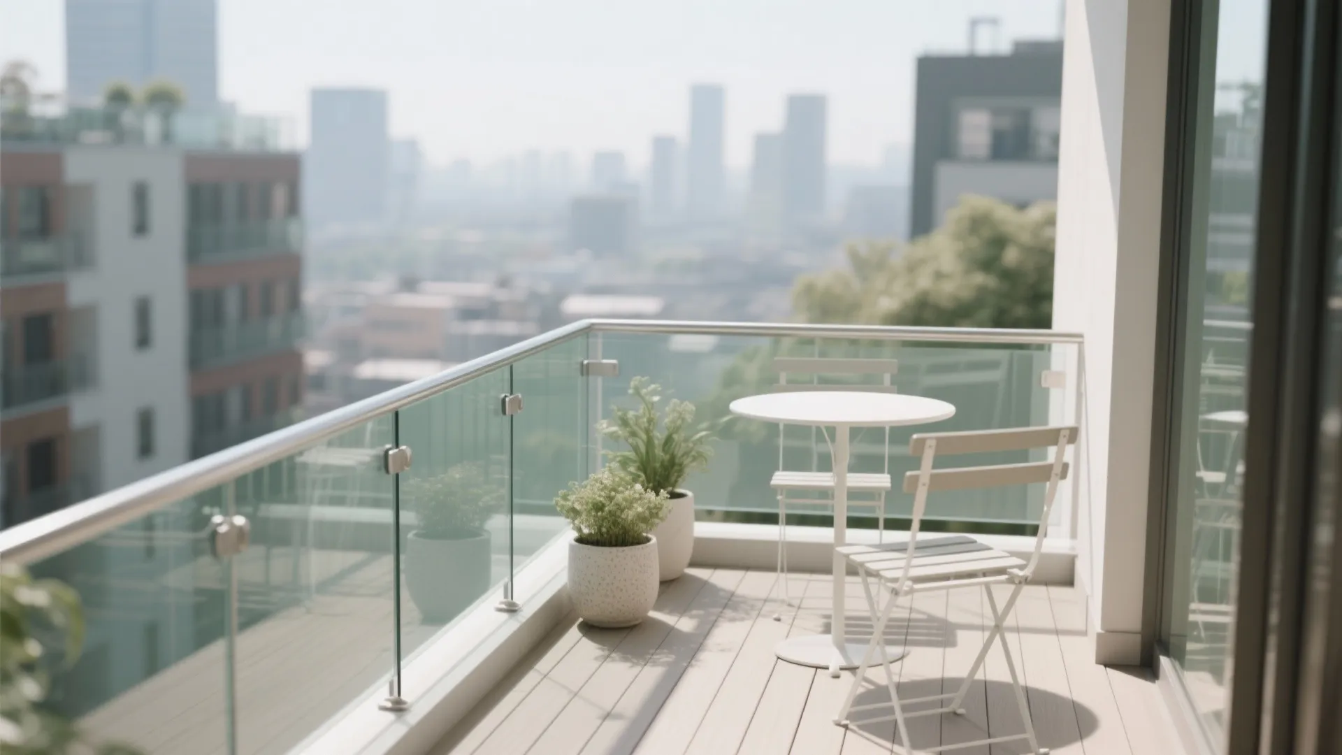 Glass Balustrade and Light Palette for an Airy Feel