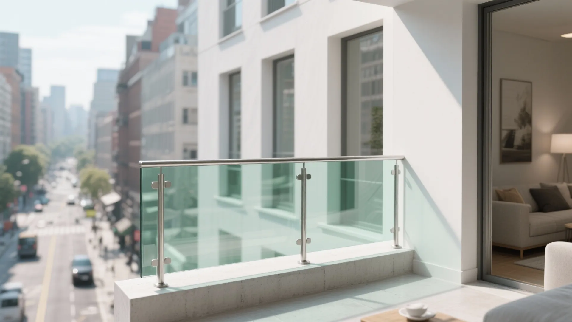 Glass Balustrades for a Light, Open Facade