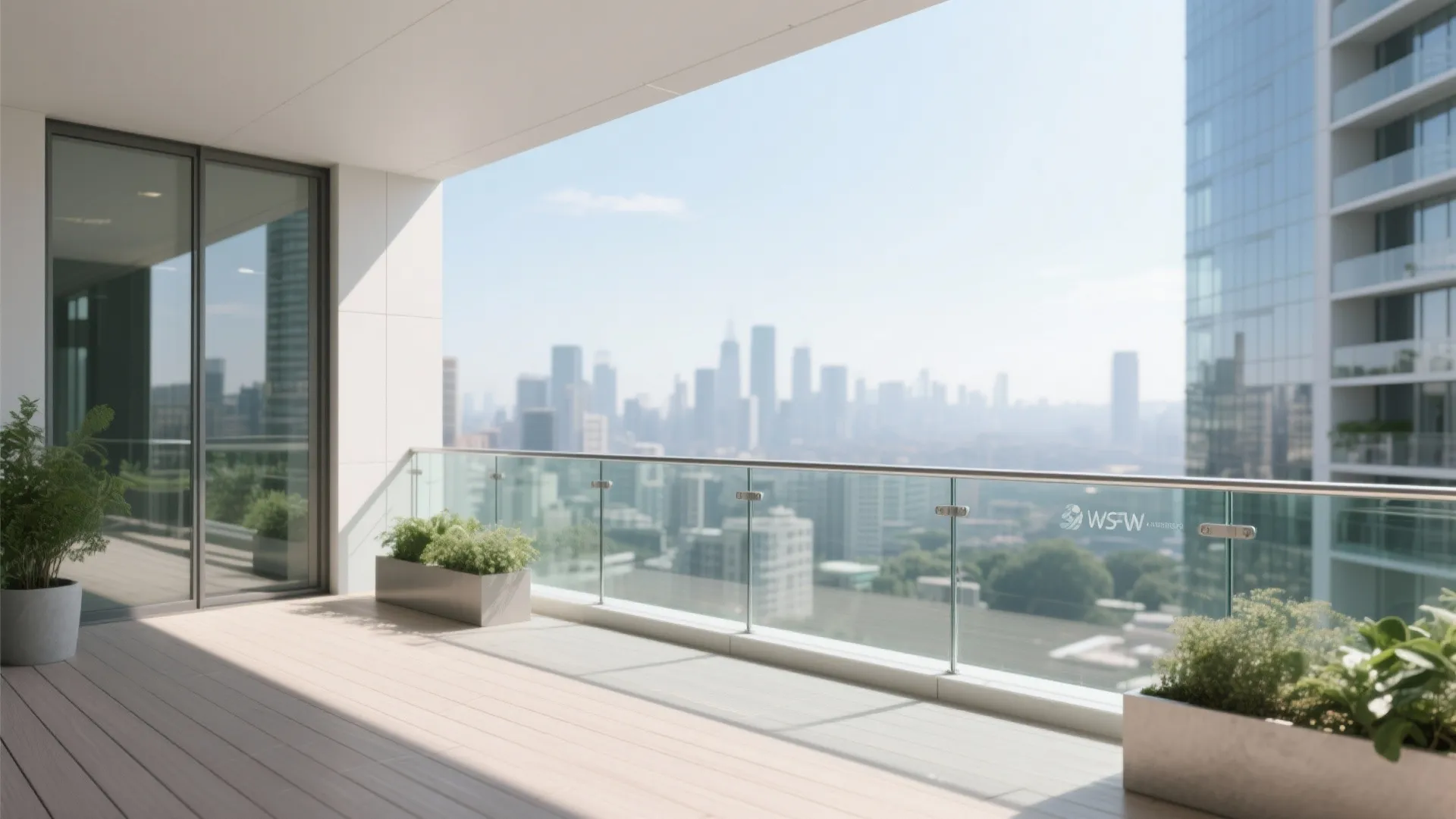 Glass Balustrades & Light Palettes for Visual Width