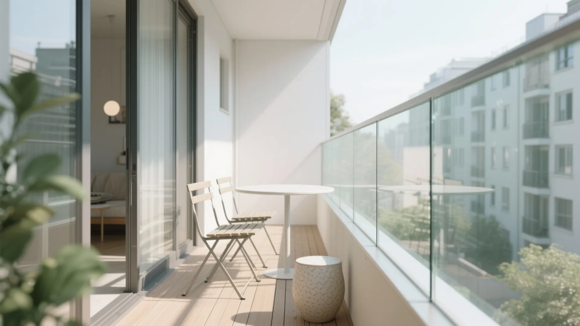 Glass balustrade for openness