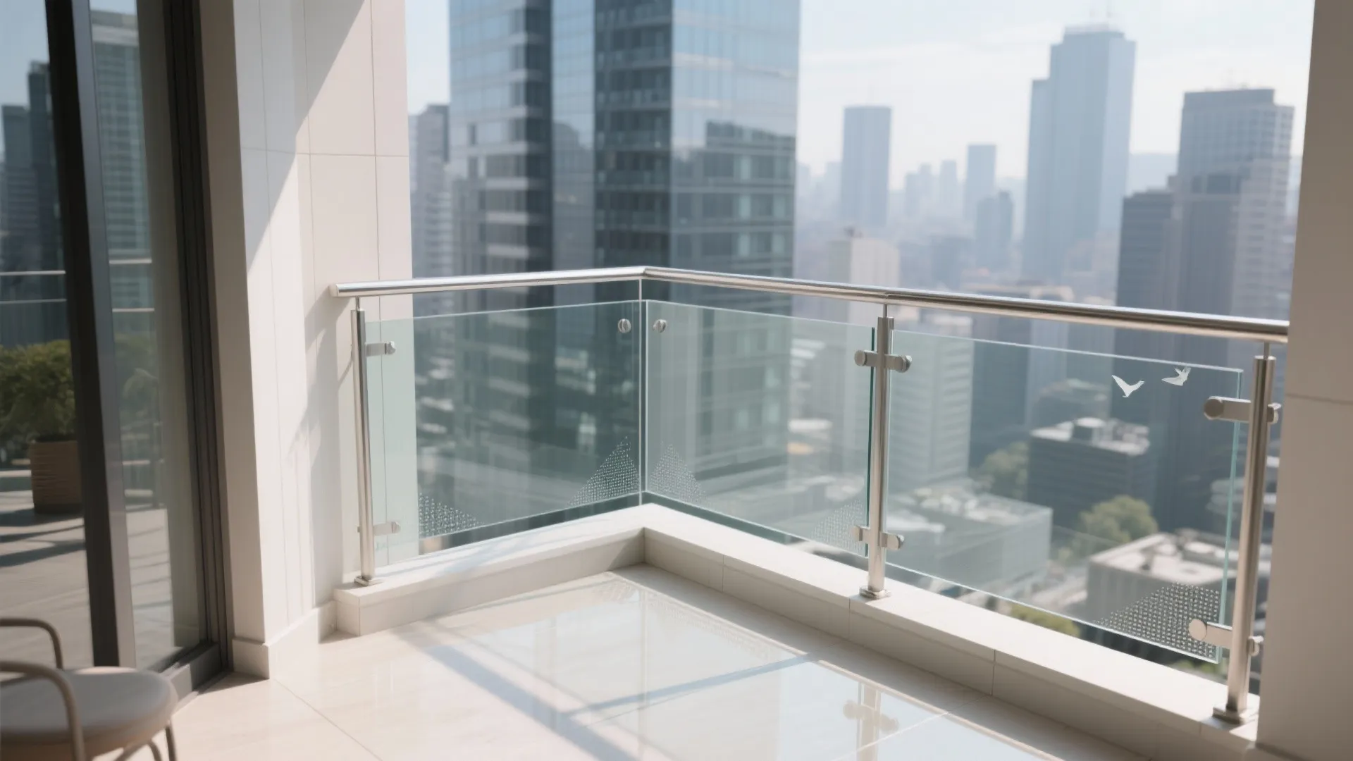 Glass Balustrade with Self-Cleaning Coating