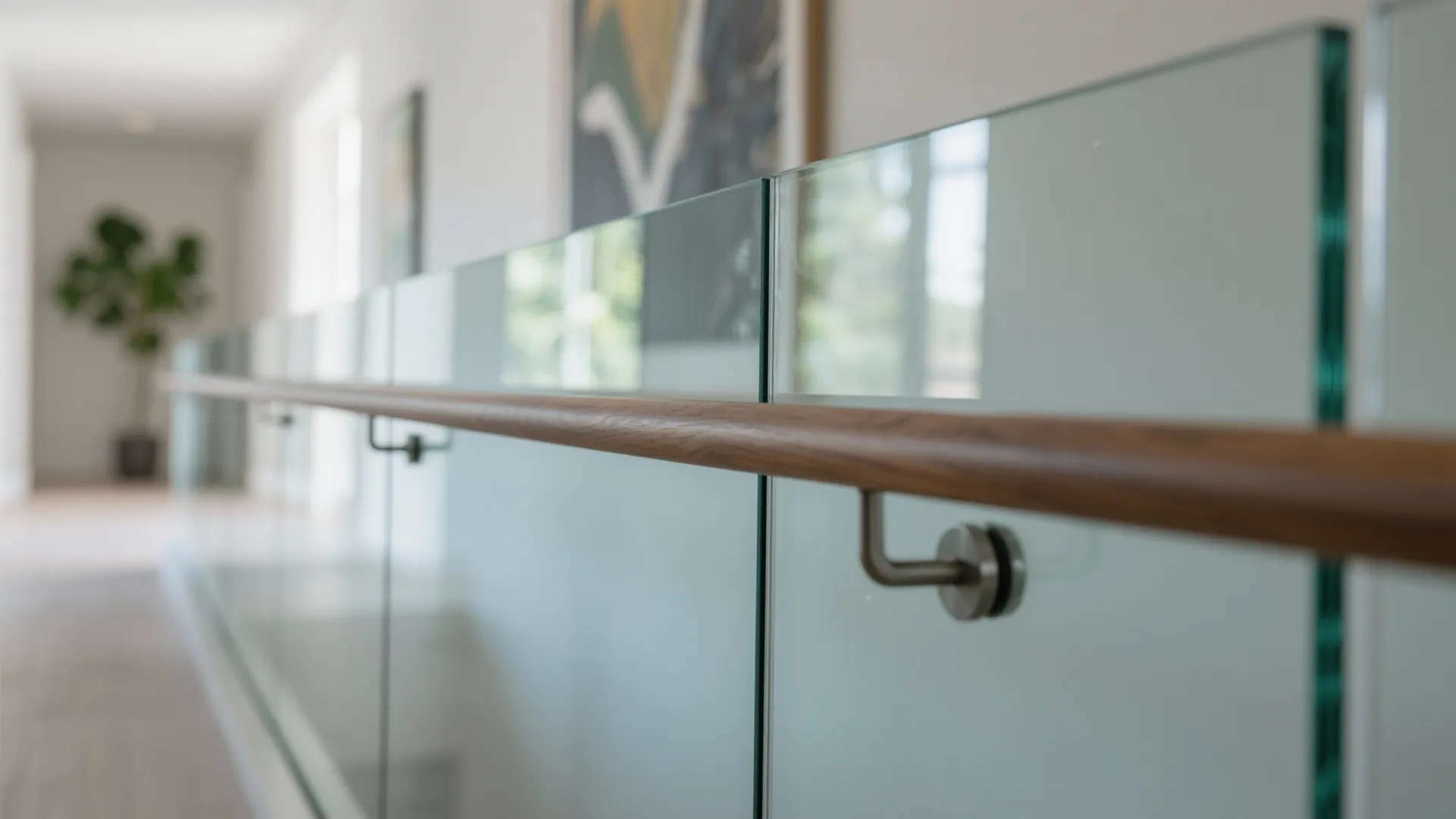 Glass Balustrade with Slim Handrail