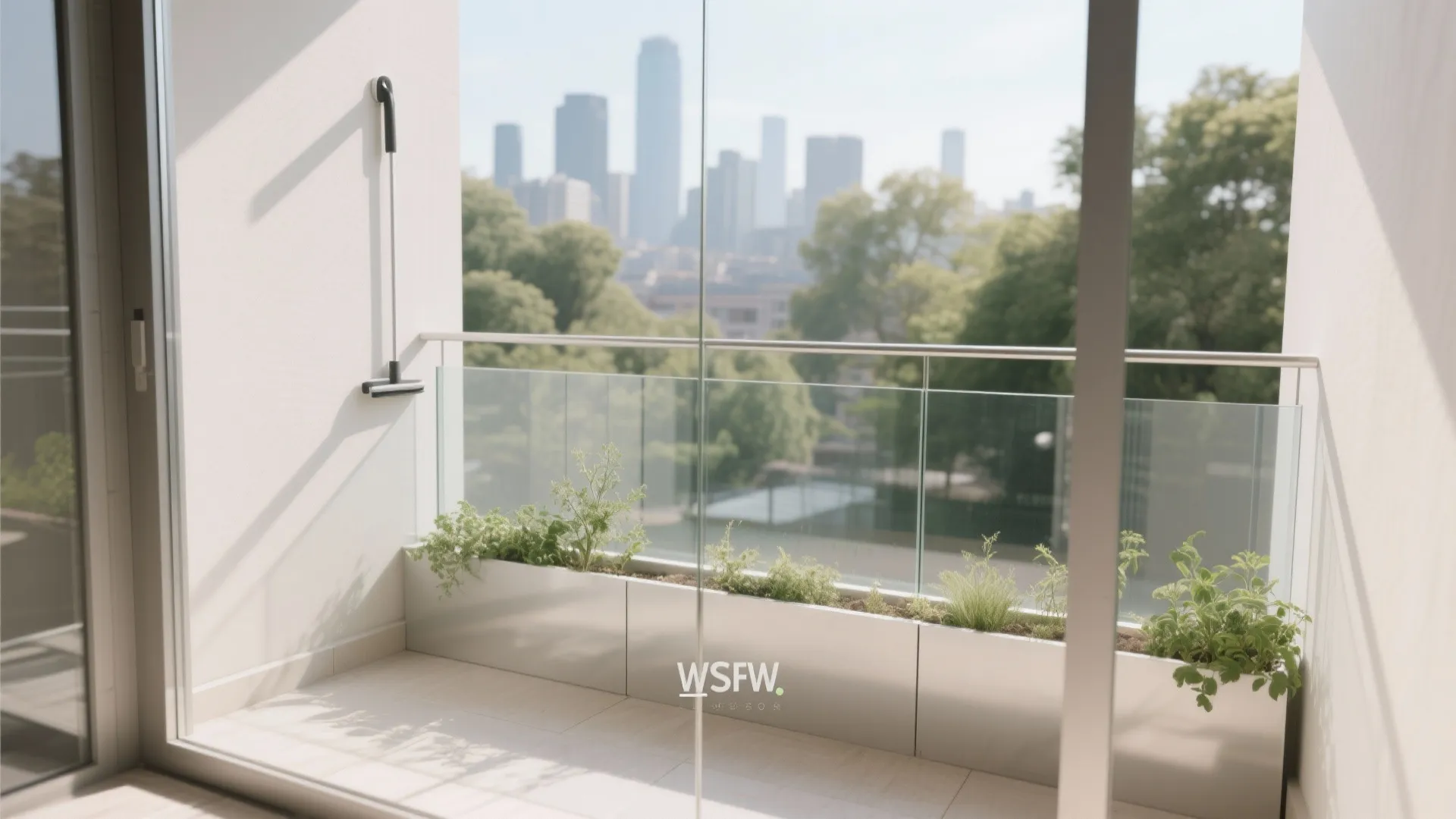 2) Glass balustrade or backsplash panels for openness