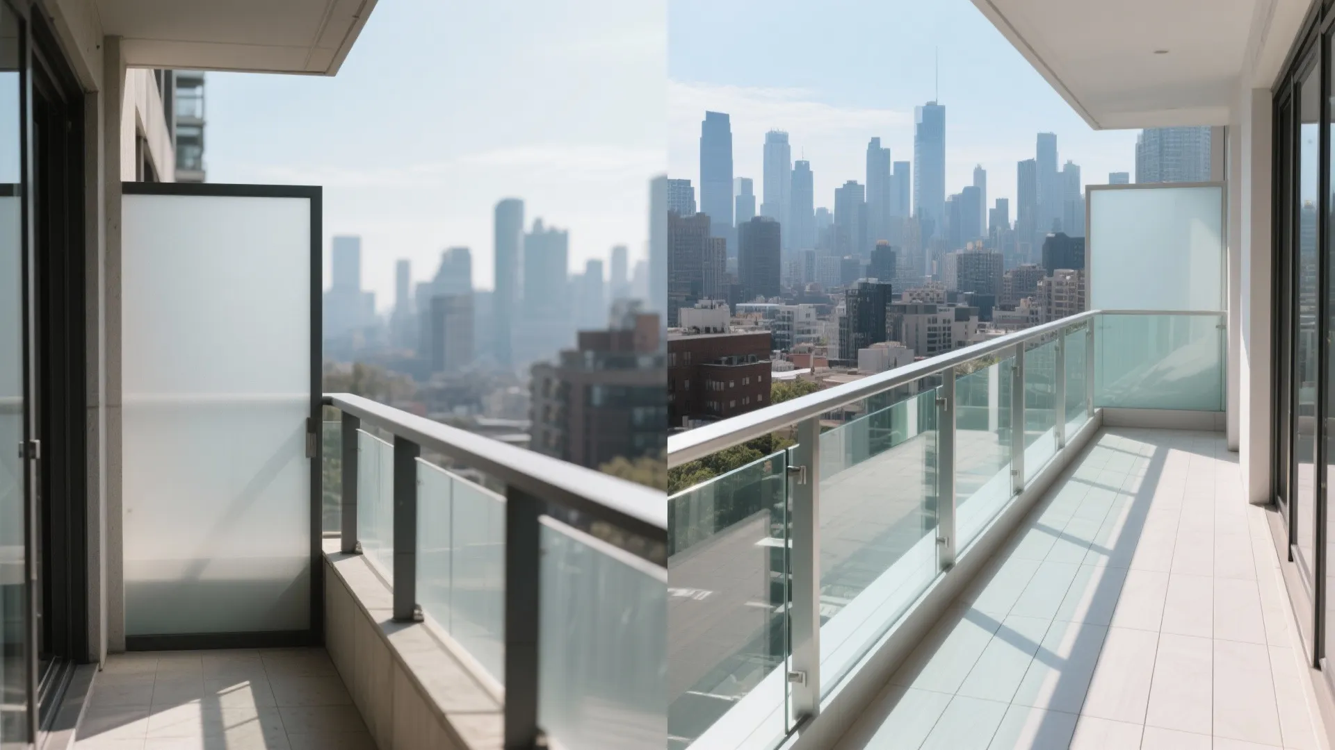 Glass balustrade and airy sightlines