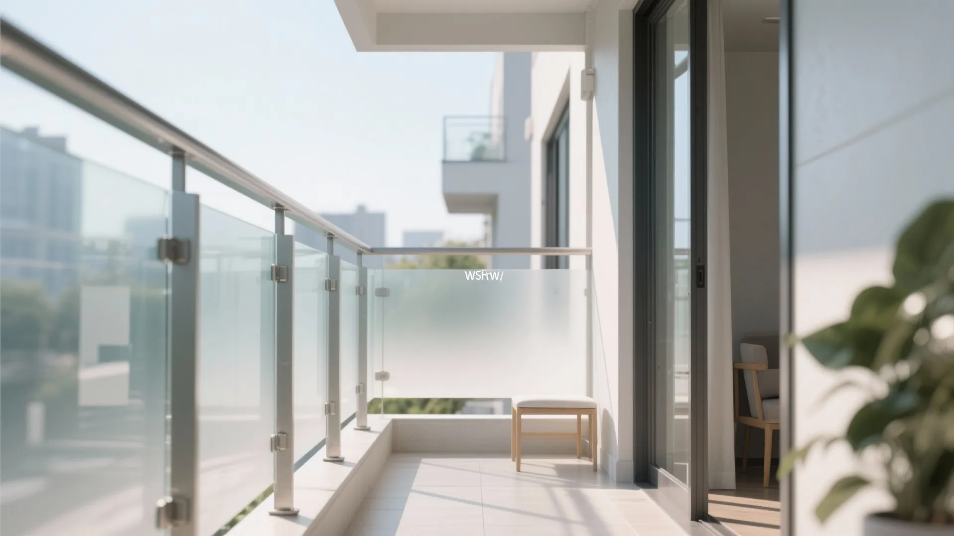 Translucent Glass Balustrade with Privacy Film