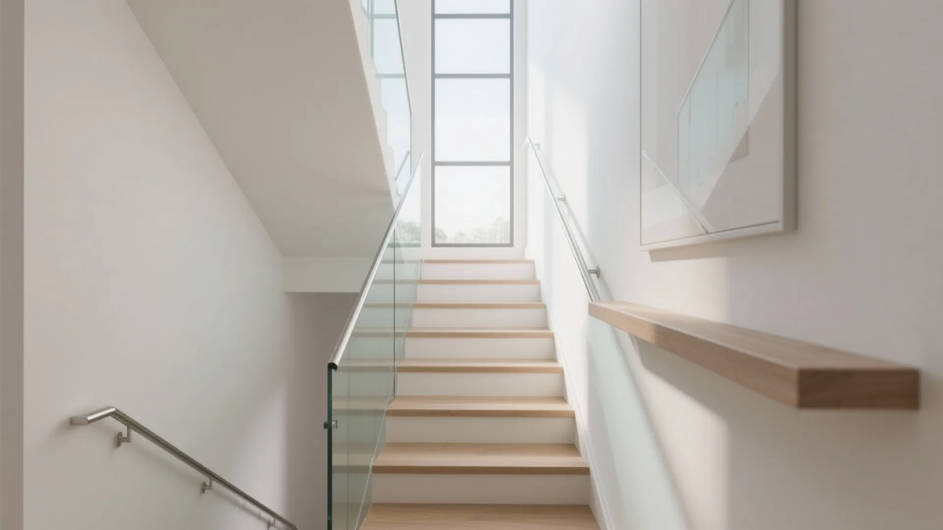 Glass balustrade to amplify light