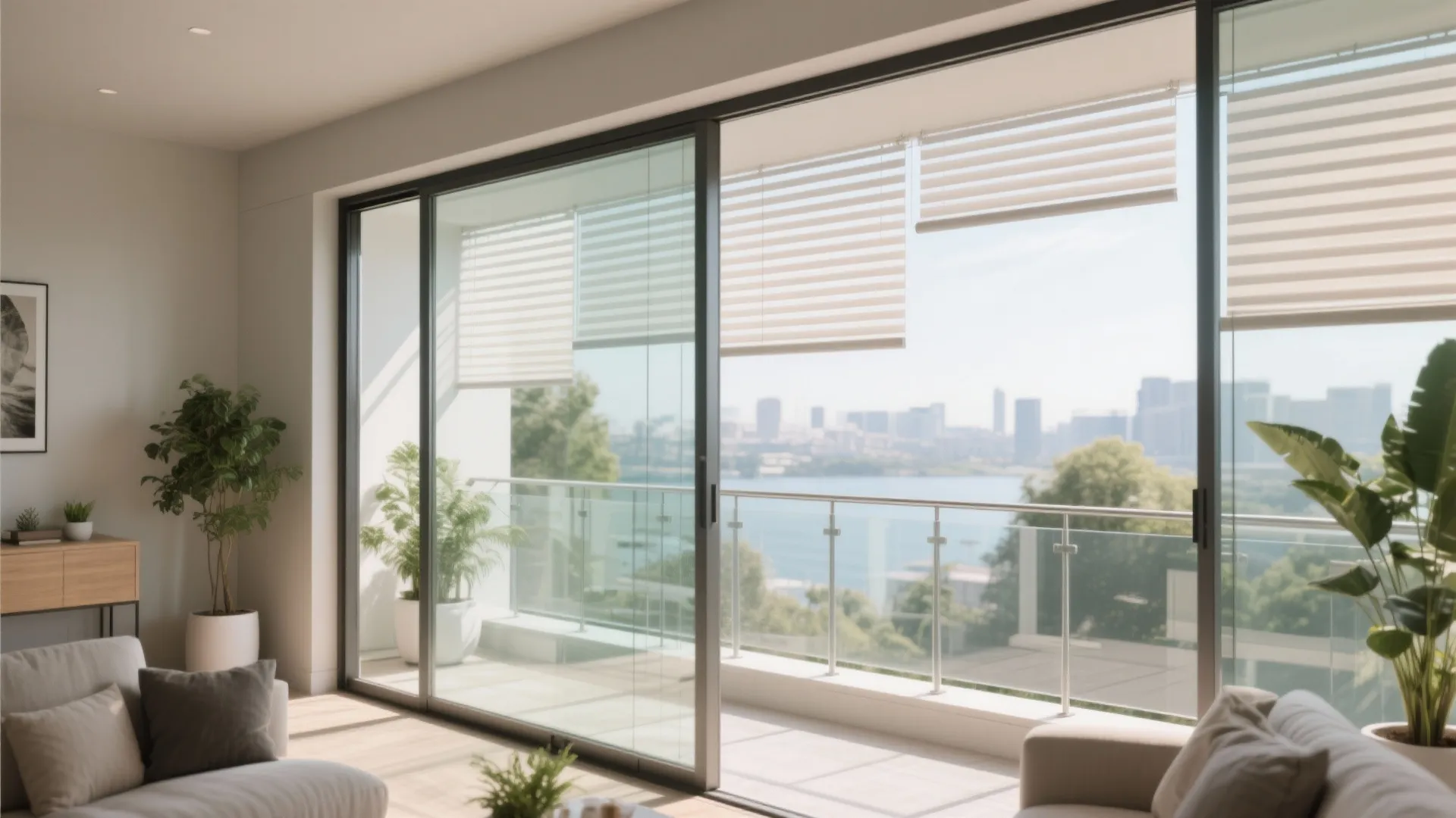 Glass Balustrades with Shading Layers for Light and Privacy