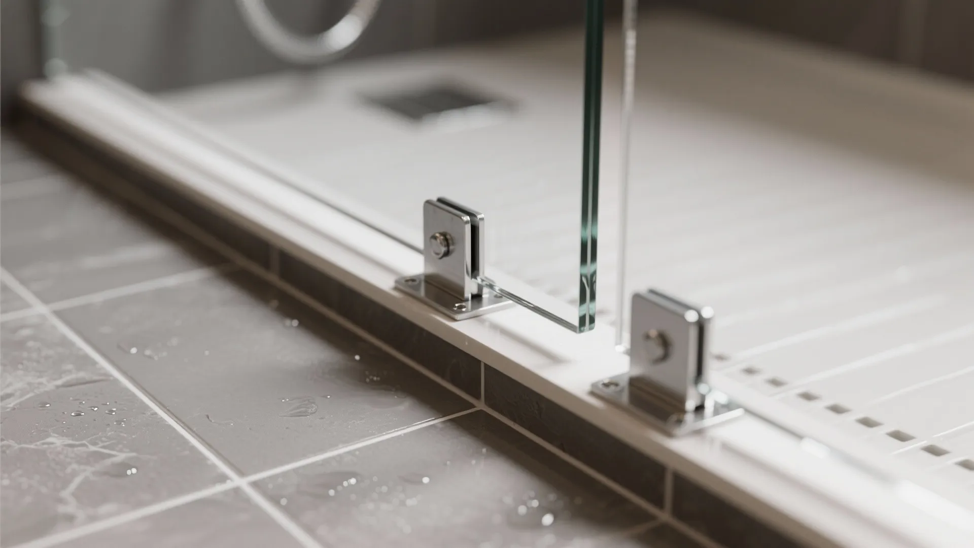 Wet-dry separation with a fixed glass panel