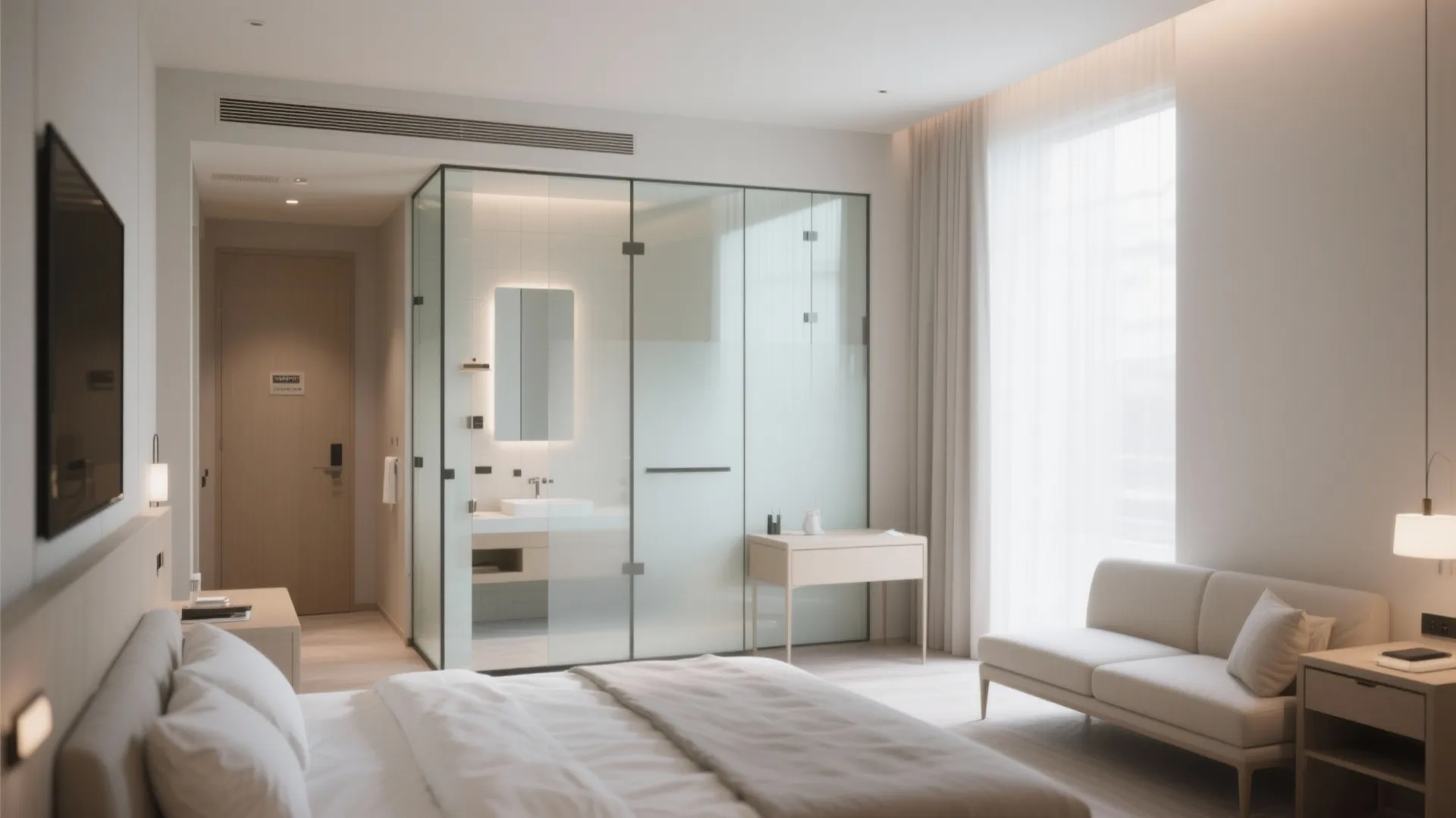 Glass Panel Bathroom Dividers
