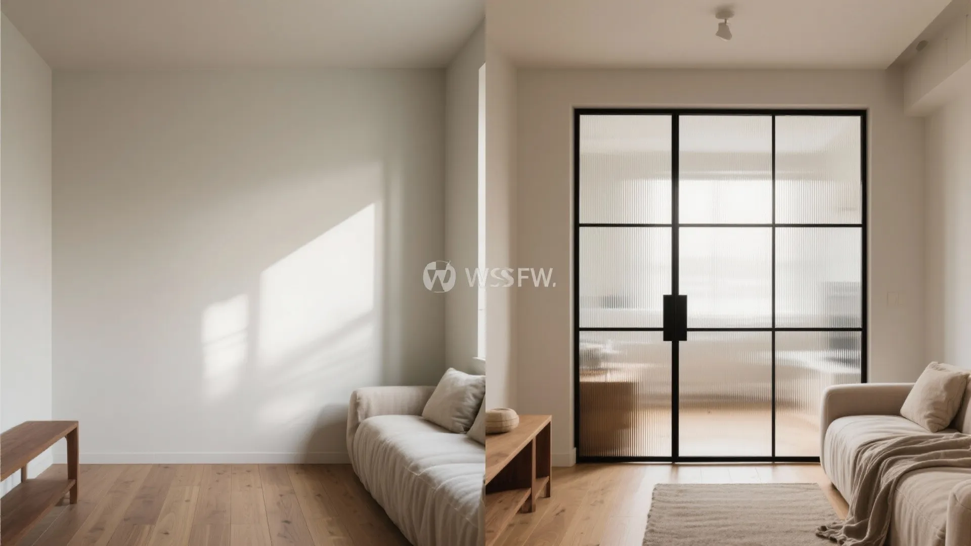 Glass or Translucent Partitions to Borrow Light