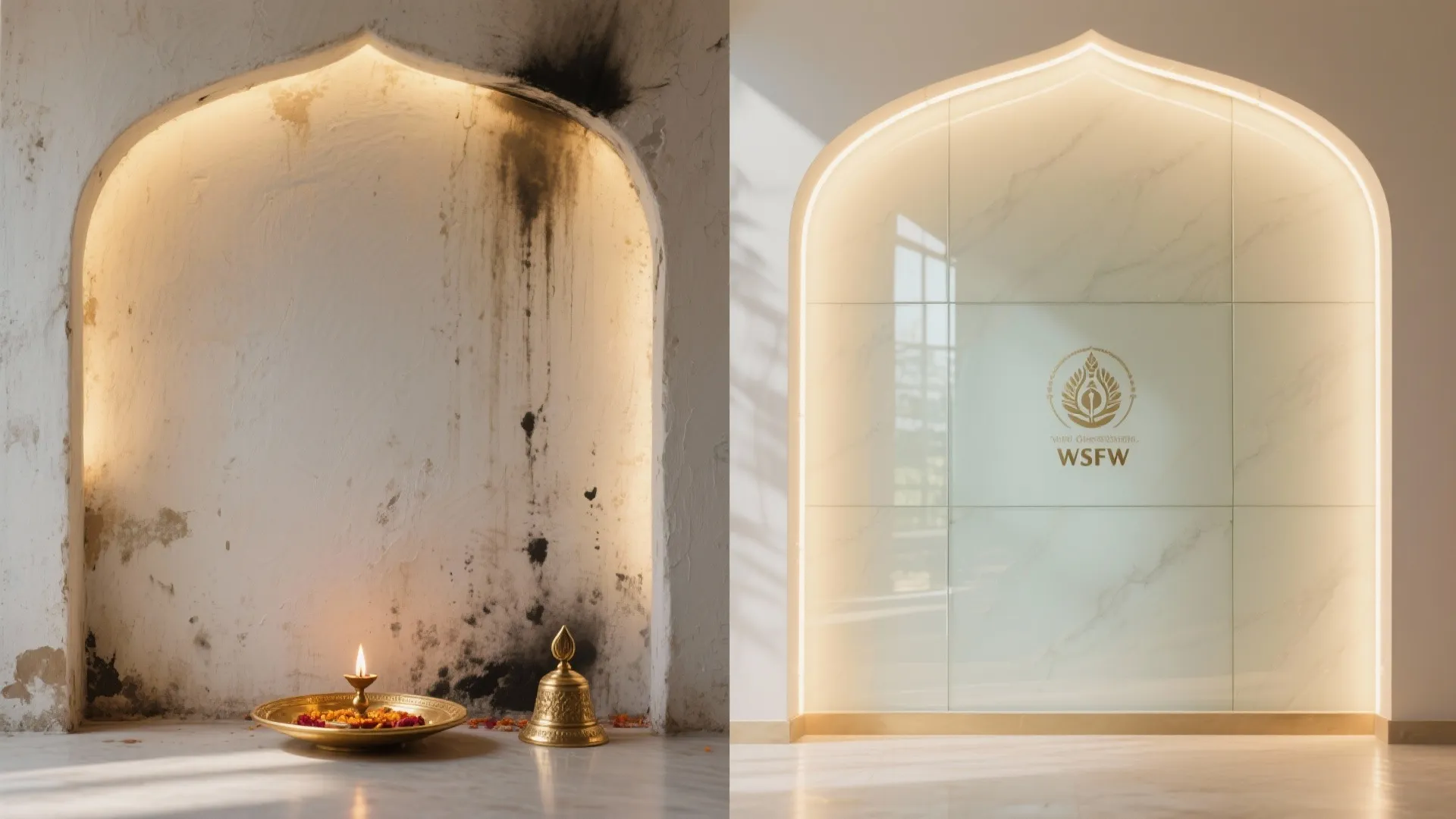 Glass back panel for easy cleaning and glow